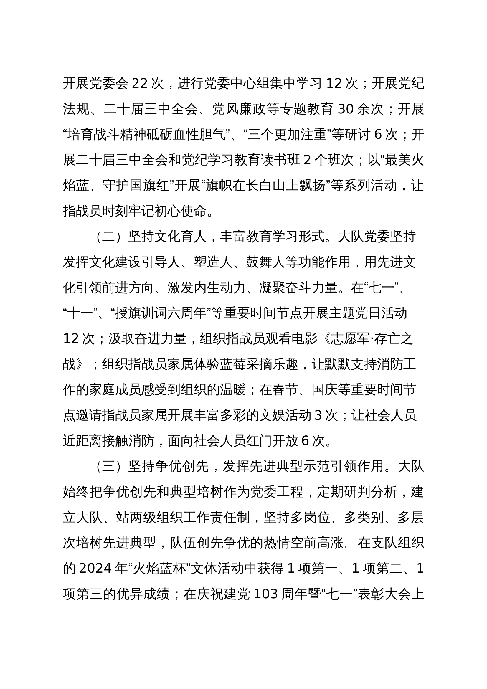 2024年大队党委班子述职述廉报告 第2页