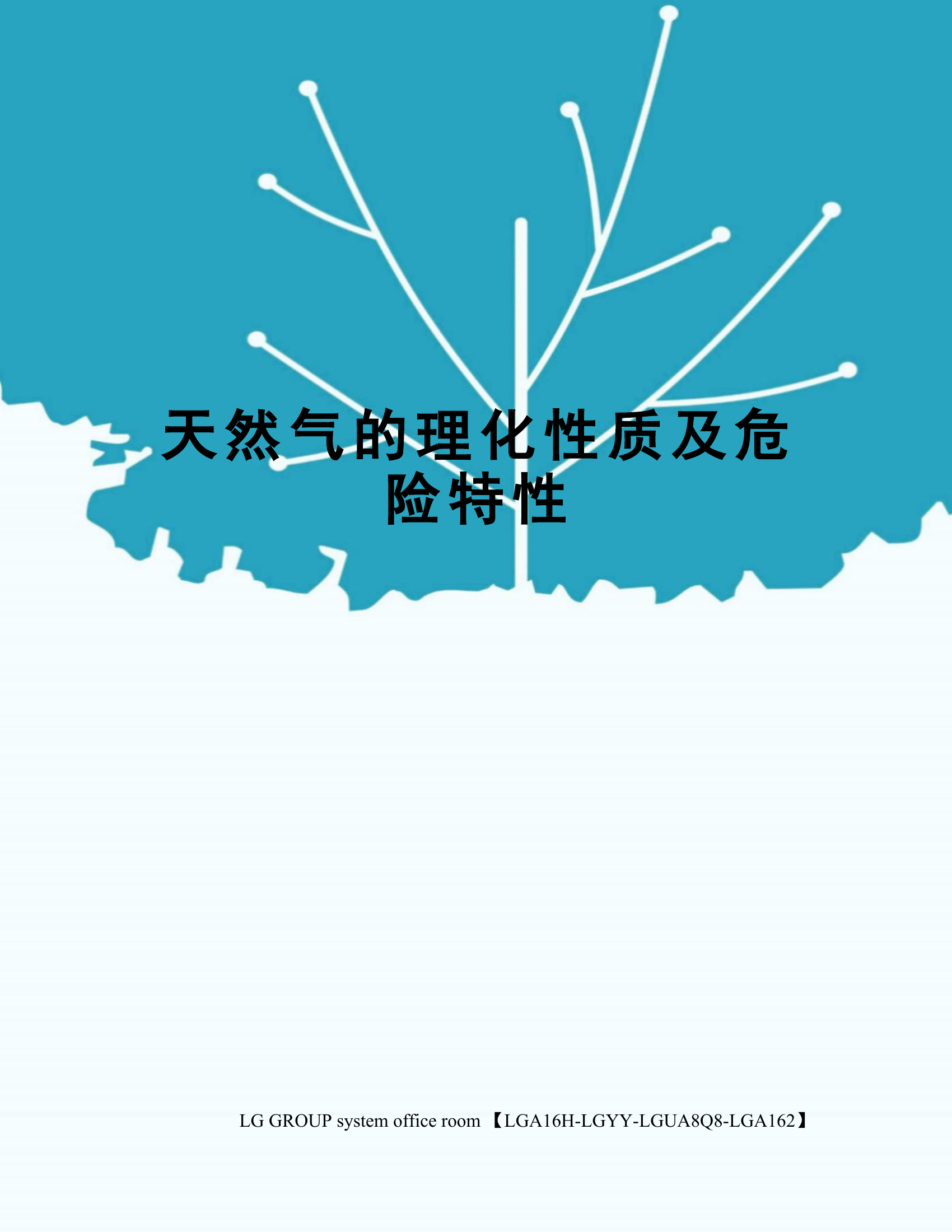 天然气的理化性质及危险特性.docx 第1页