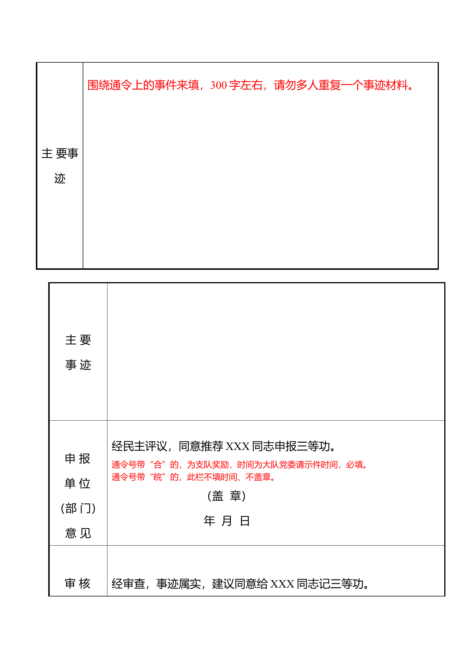 填表说明-（专职三等功）个人奖励审批表.docx 第2页
