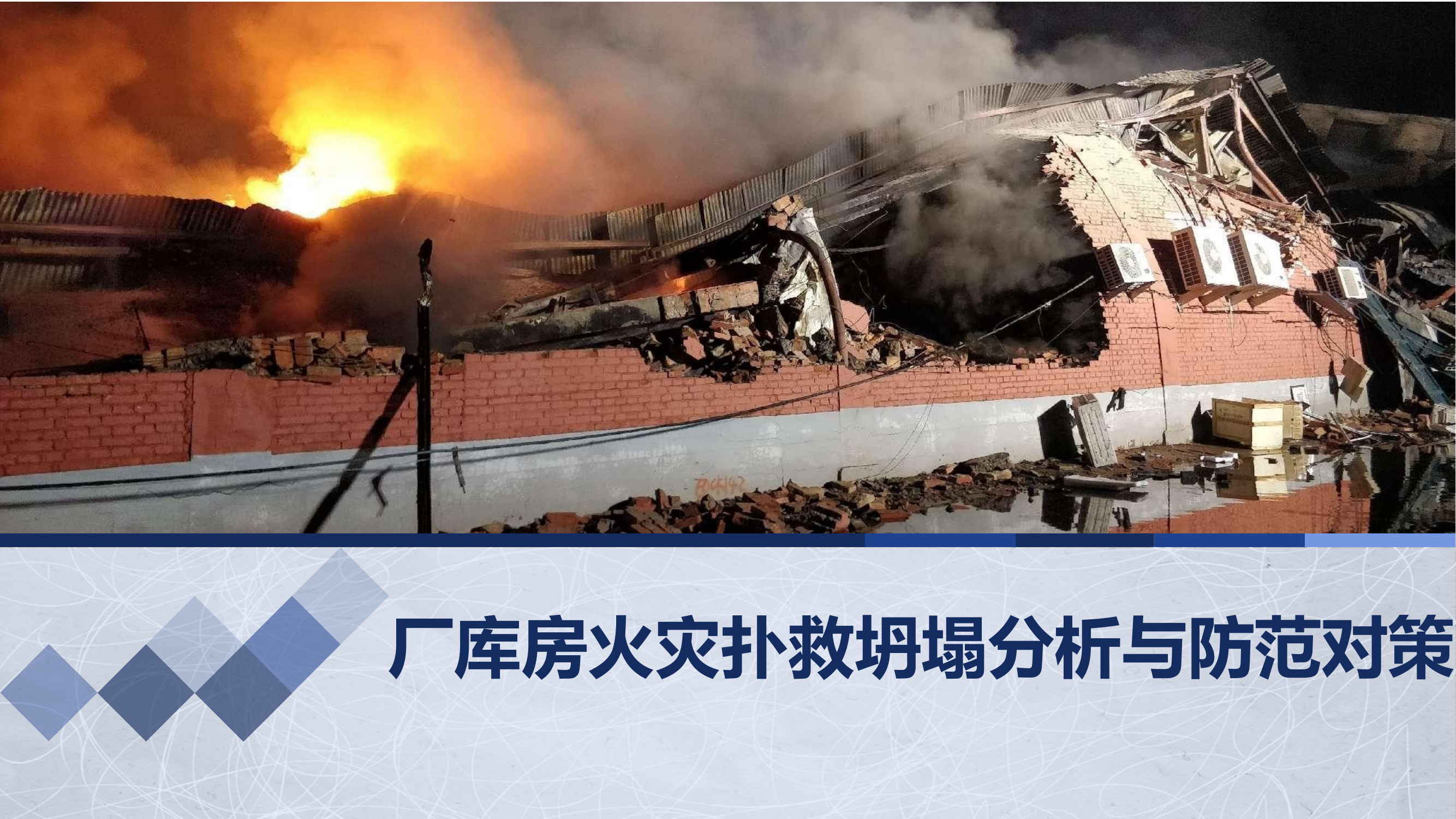 （课件）厂库房火灾扑救坍塌分析与防范对策.pptx 第1页