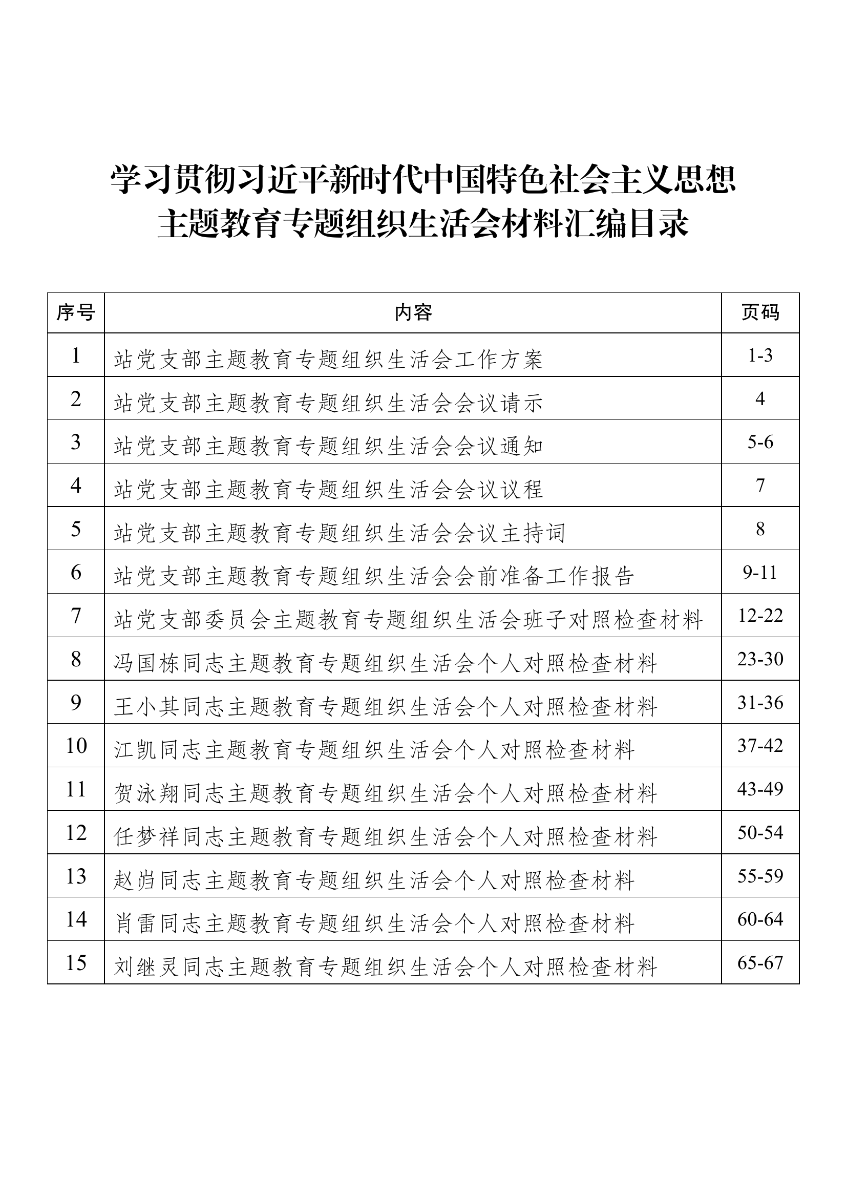 平引路消防救援站专题组织生活会材料汇编（改名直接用）.docx 第2页