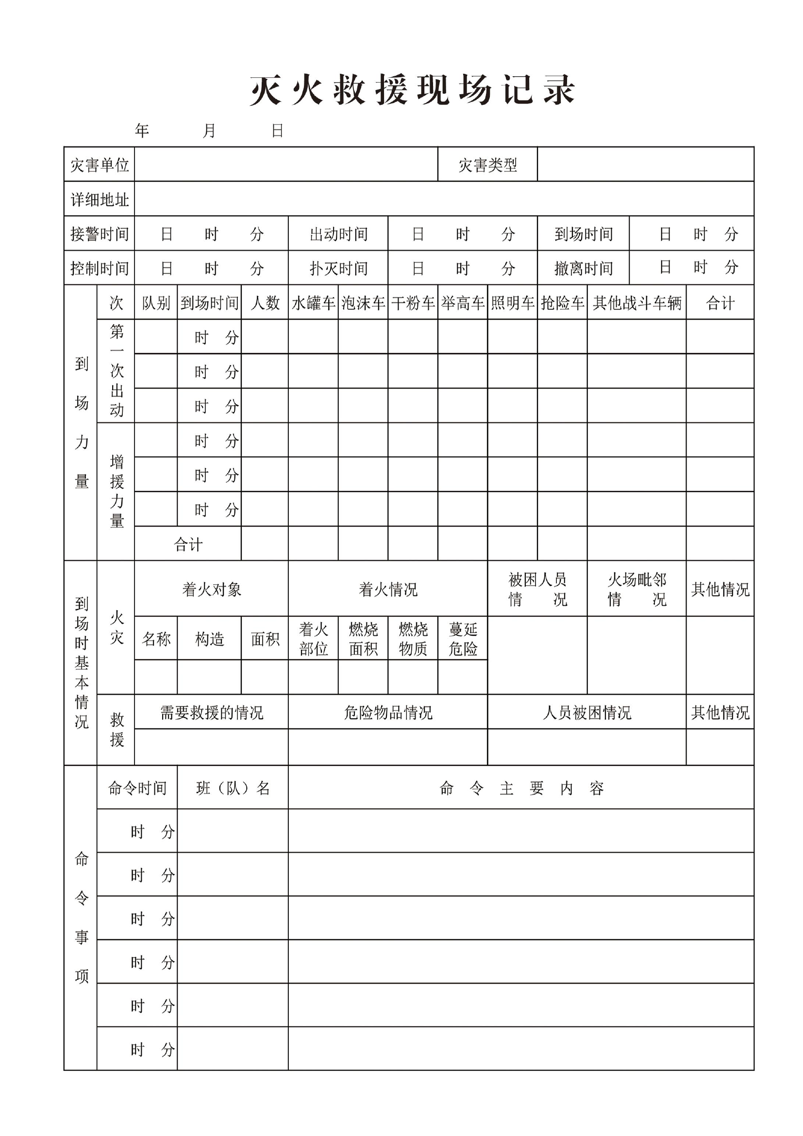 灭火救援现场记录    A4正反7本.pdf 第1页