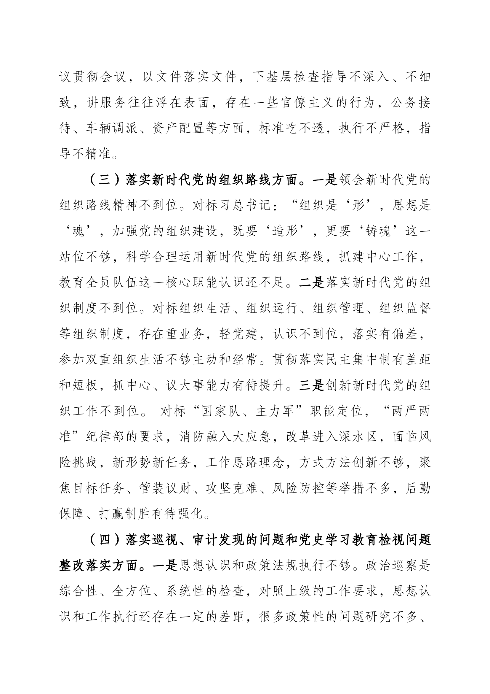 巡察整改专题民主生活会发言提纲.docx 第2页
