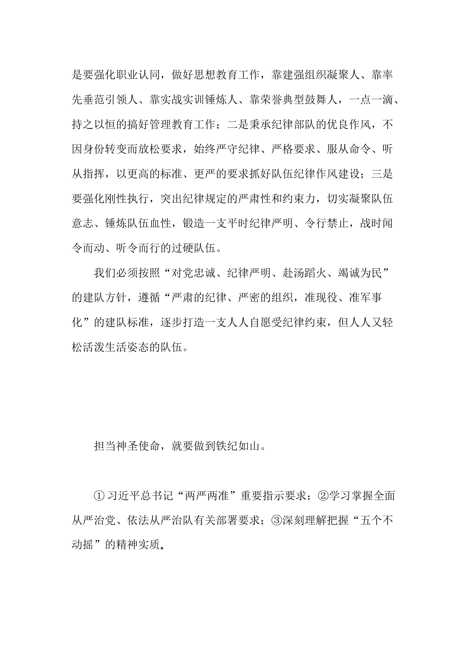 精品：带训发言坚持“两严两准”建队标准，用铁的纪律打造铁的队伍.docx 第2页