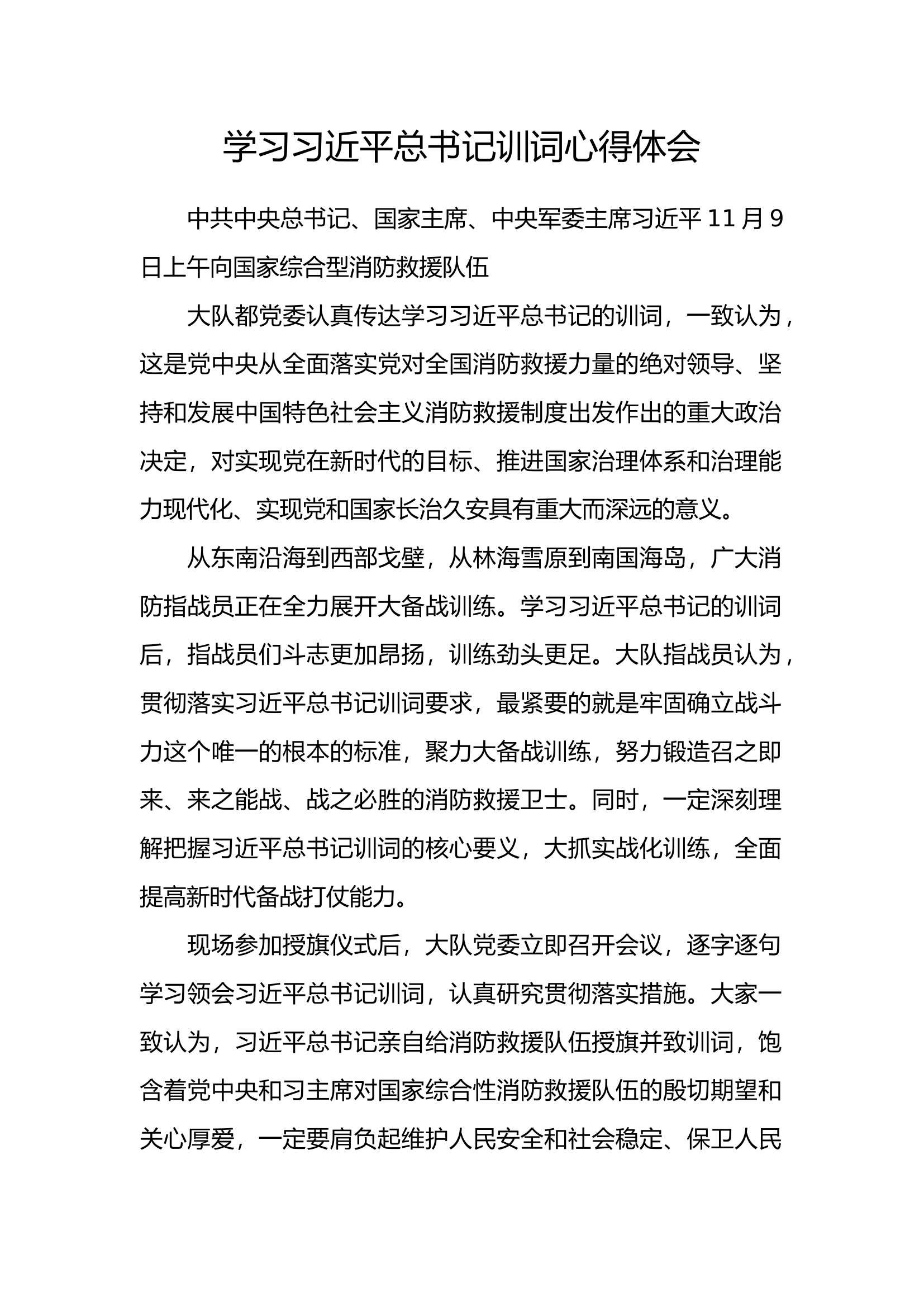 学习习主席训词精神心得体会 (3).docx 第1页