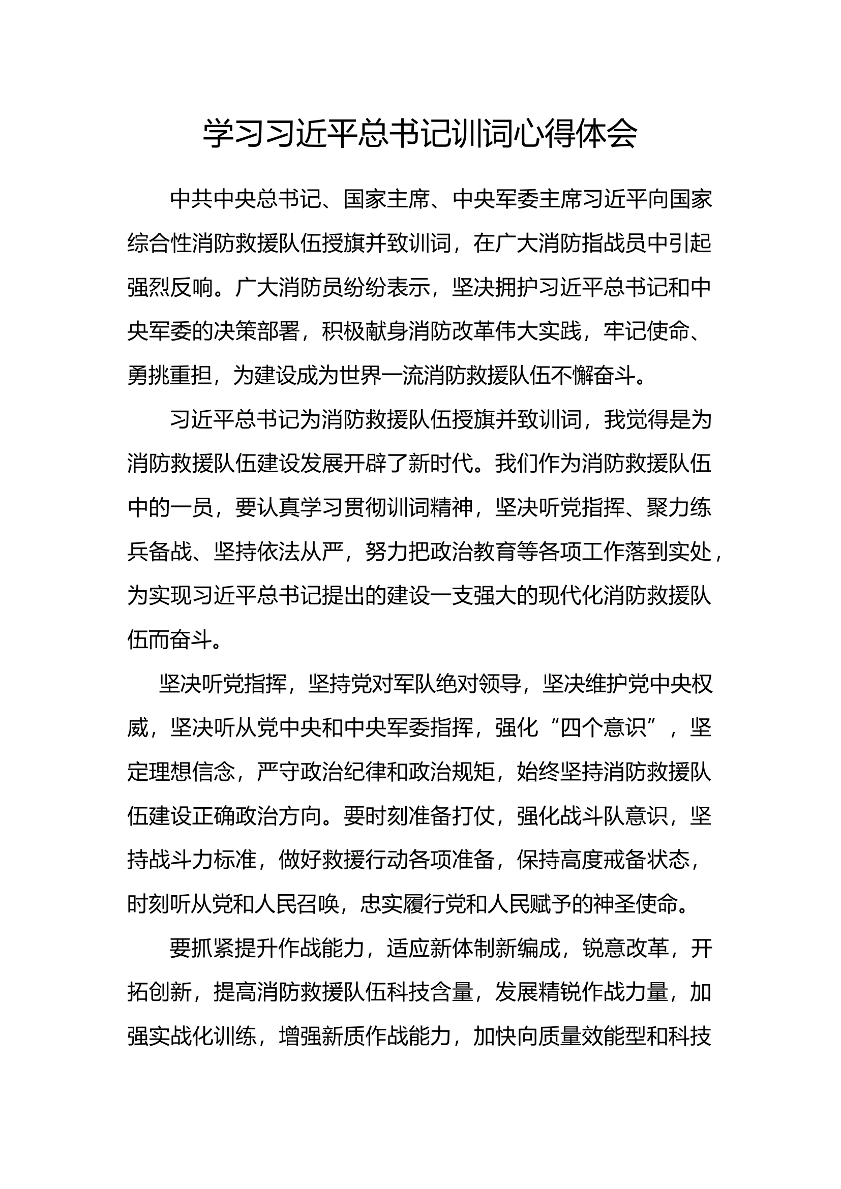 学习习主席训词精神心得体会 (5).docx 第1页