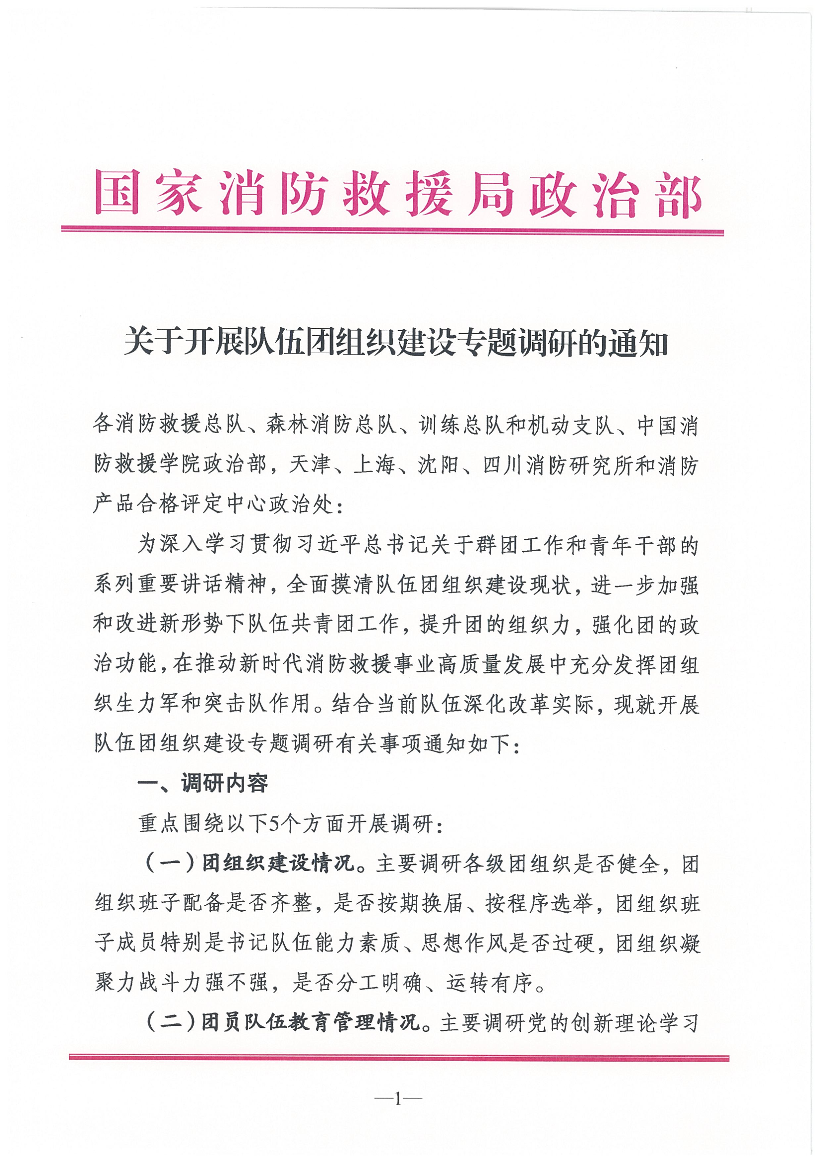 关于开展团组织建设专题调研的通知.pdf 第1页