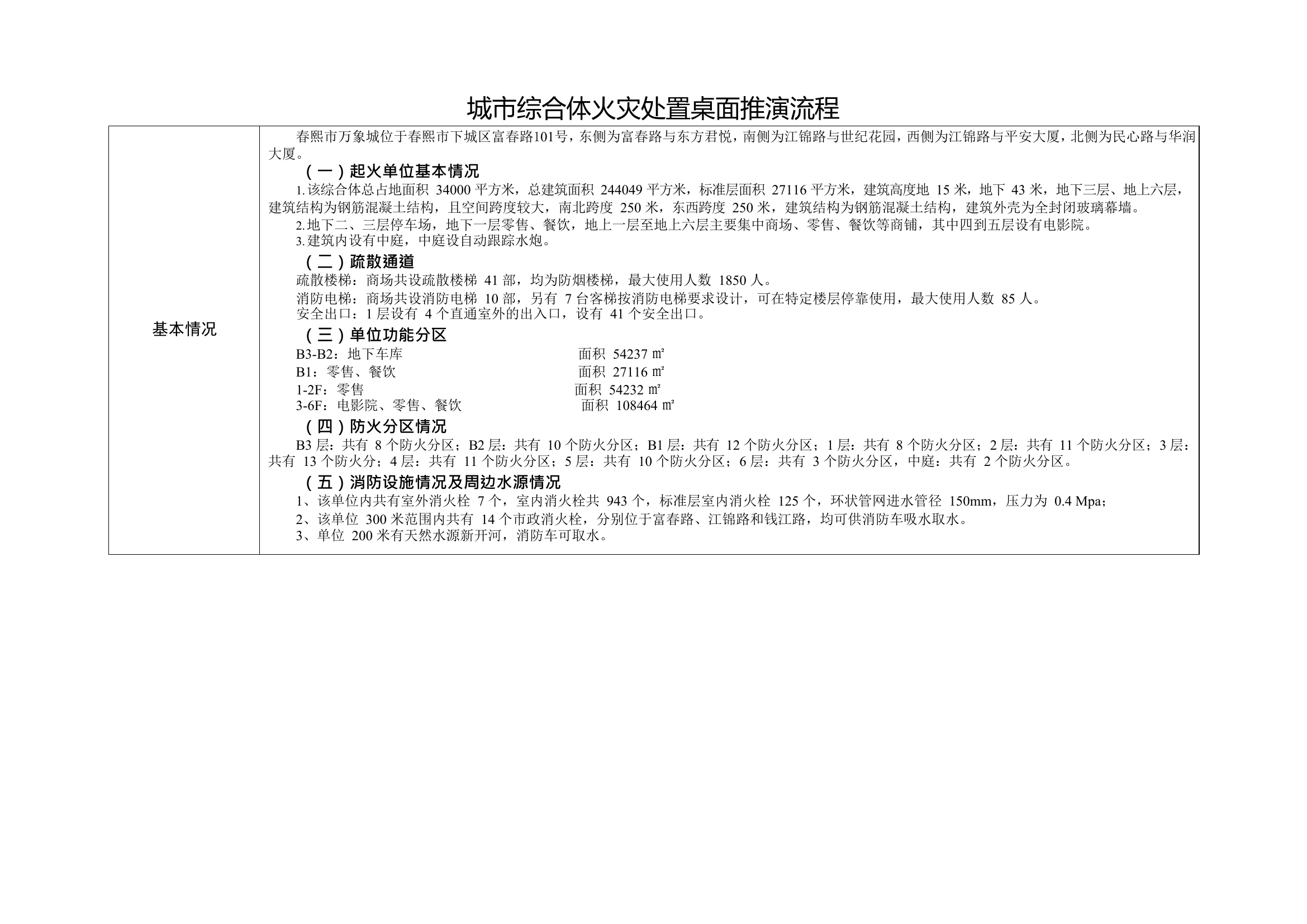 桌面推演流程：城市综合体、高层建筑、大跨度大空间厂房火灾及化工灾害事故.doc 第1页