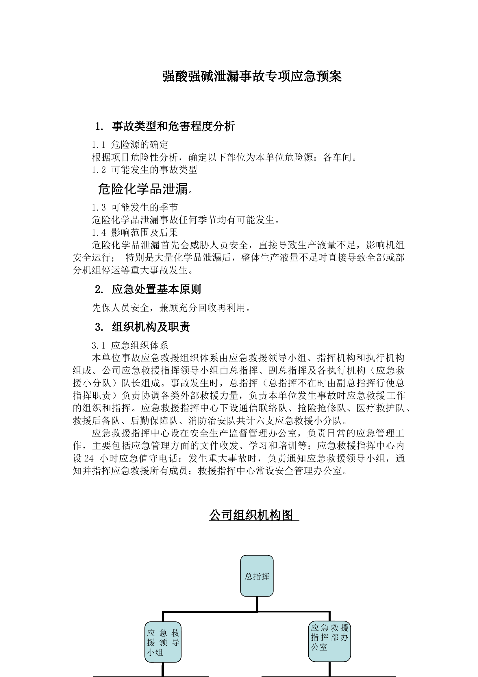 强酸强碱泄漏事故专项应急预案.docx 第1页