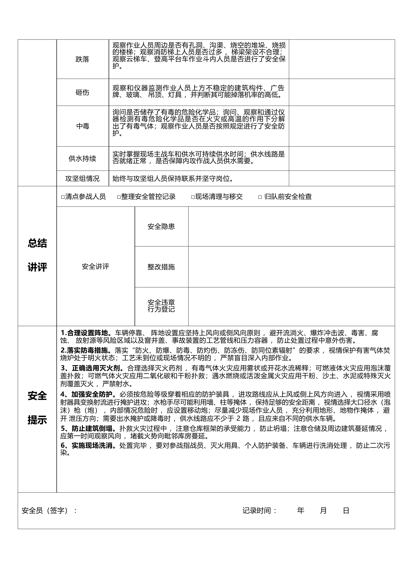 灭火救援行动安全管控清单（石油化工类）.docx 第2页