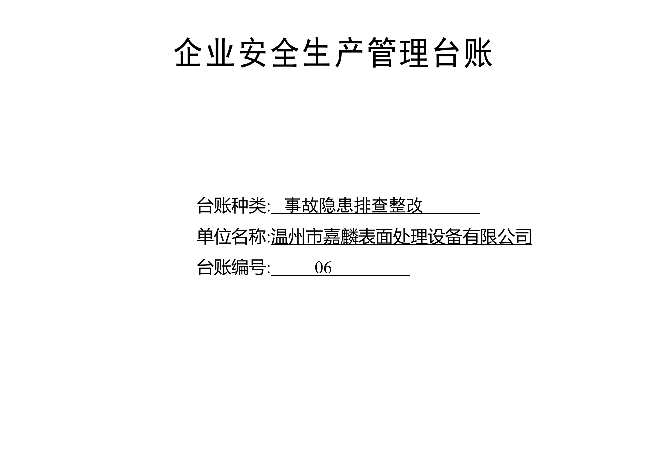 编号06 事故隐患排查整改台账.docx 第1页