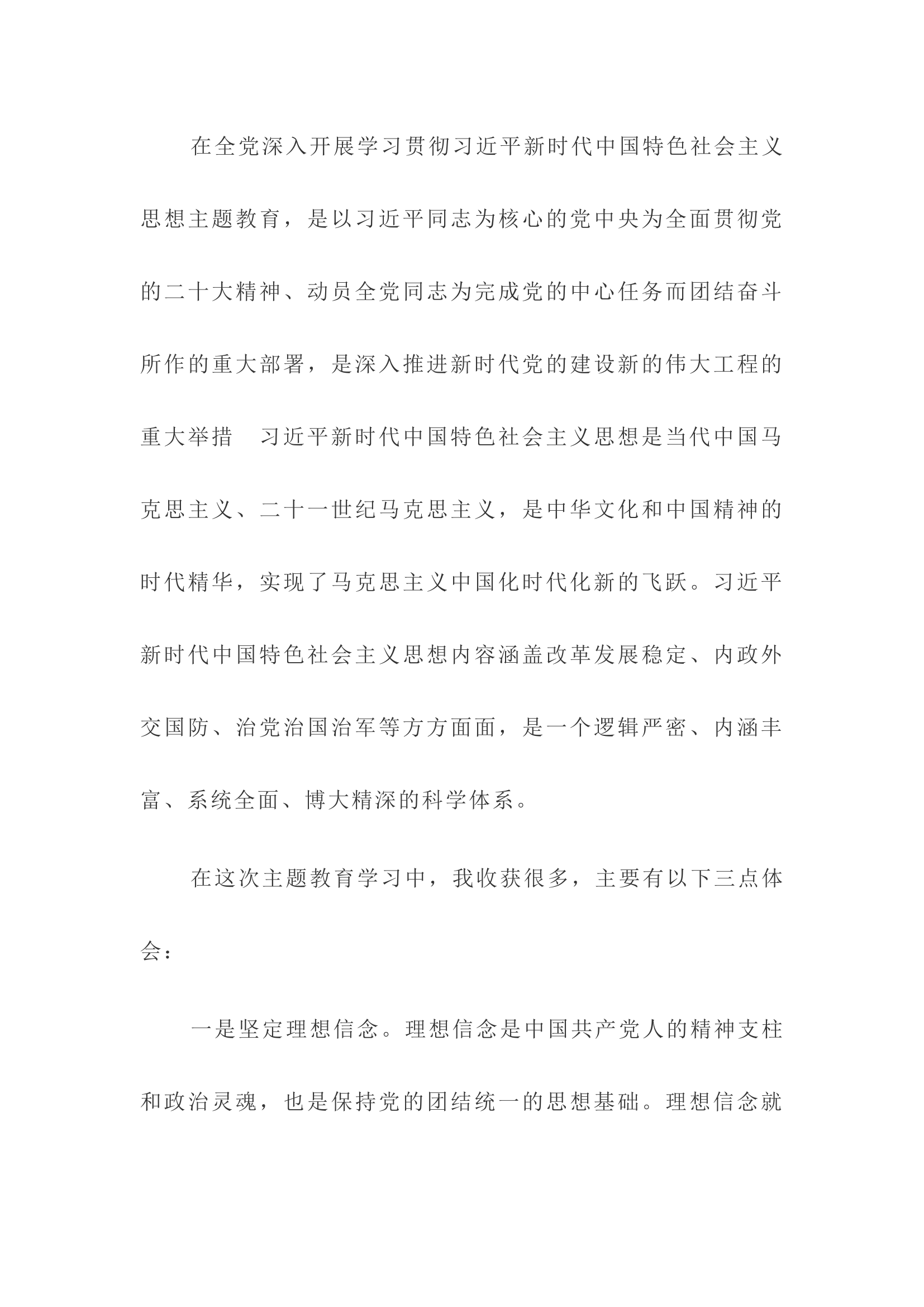 在学习贯彻新时代中国特色社会主义思想主题教育研讨交流会上的发言材料4.docx 第1页