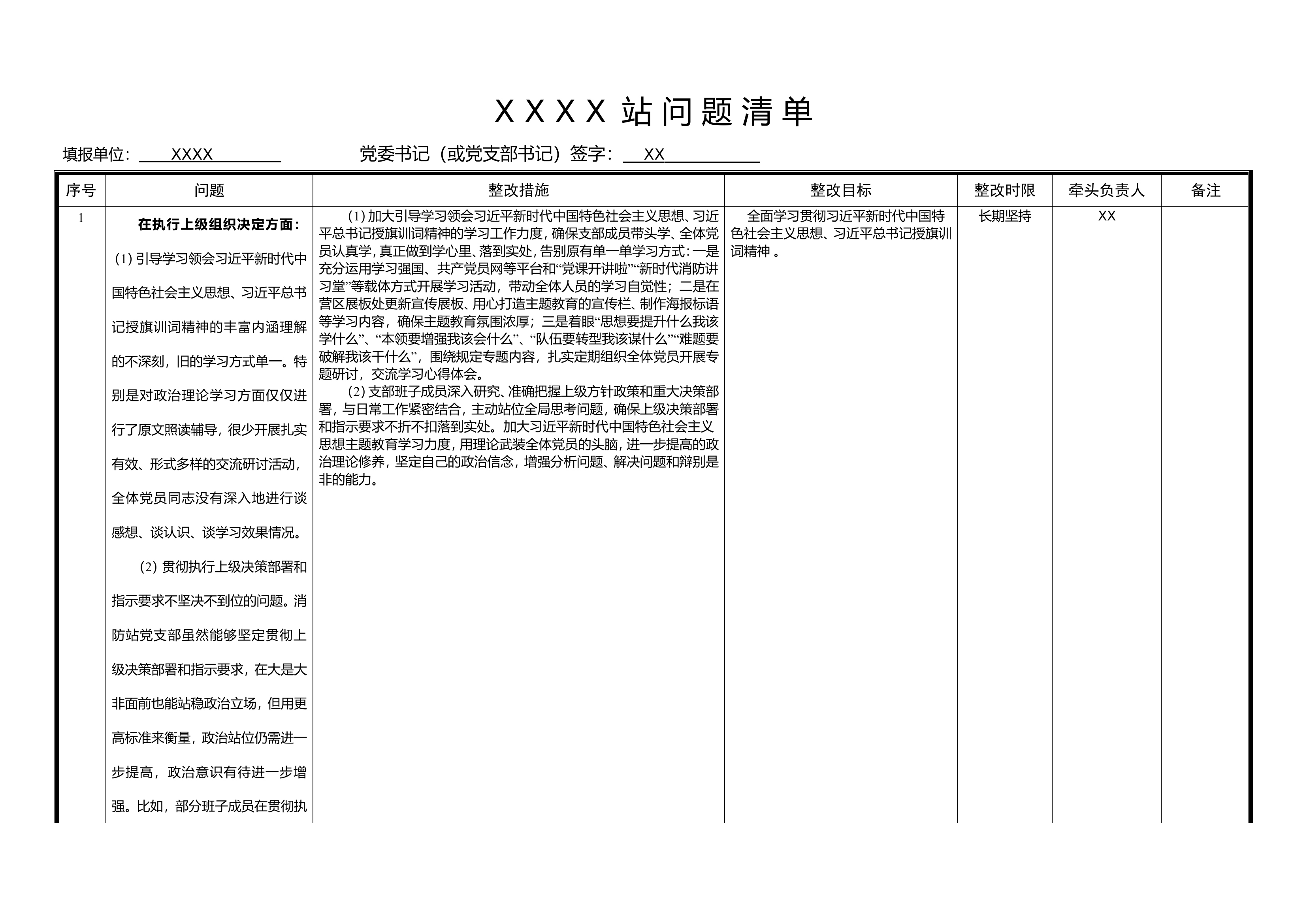 （电子版）XXX站检视问题清单.doc 第1页