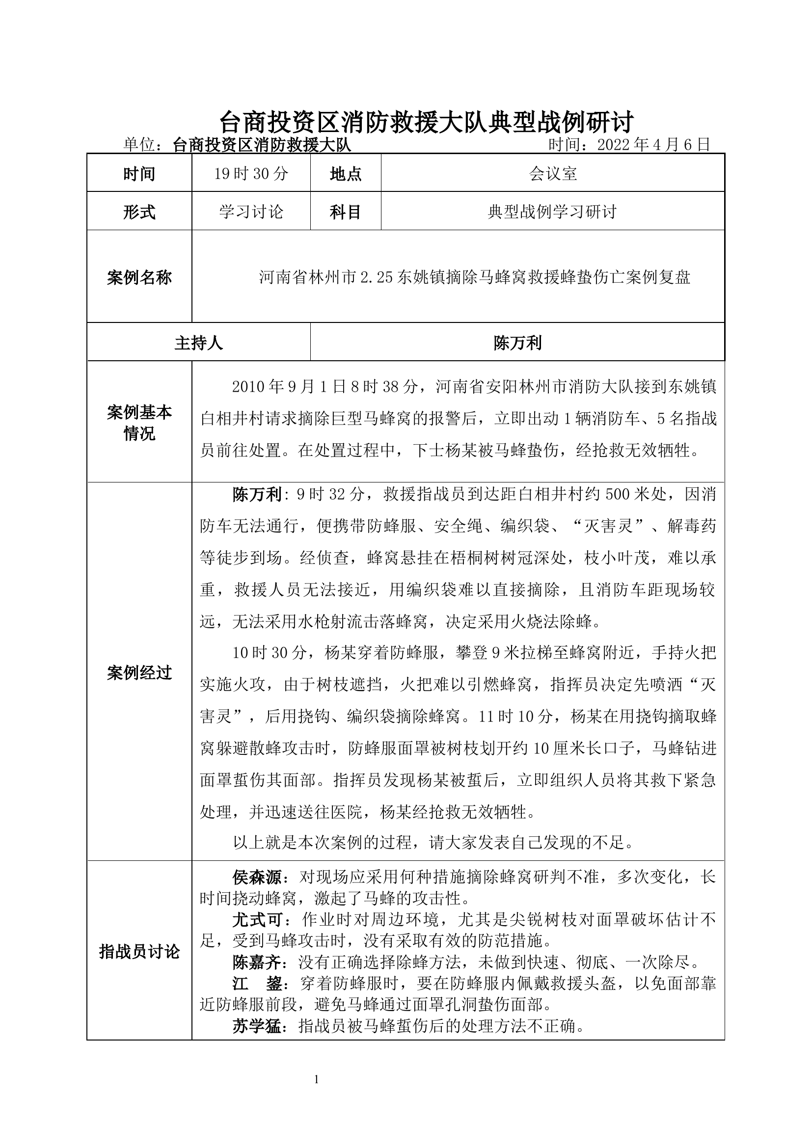 河南省林州市2.25东姚镇摘除马蜂窝救援蜂蛰伤亡案例复盘.docx 第1页