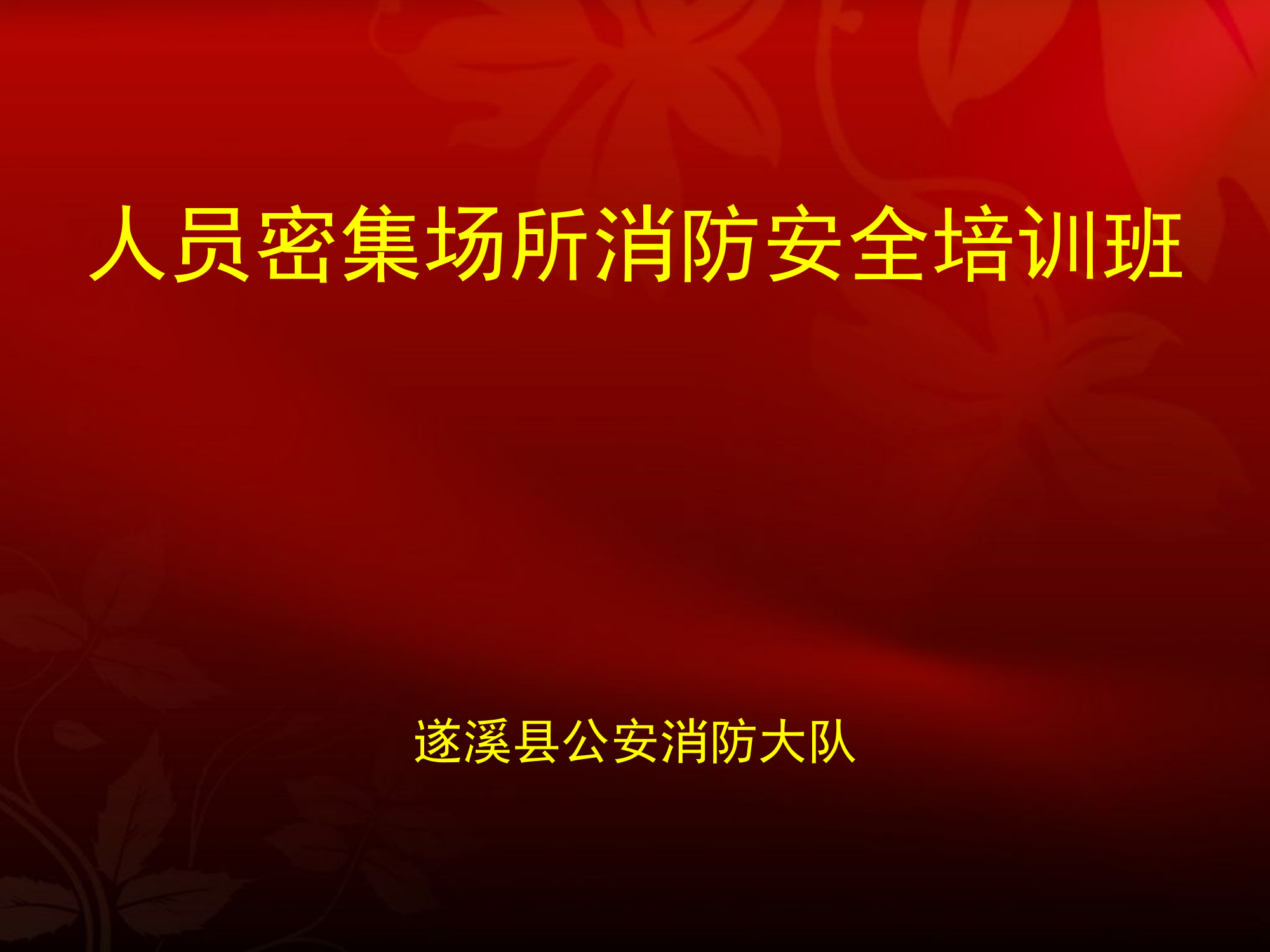 21 人员密集场所消防安全培训.ppt 第1页