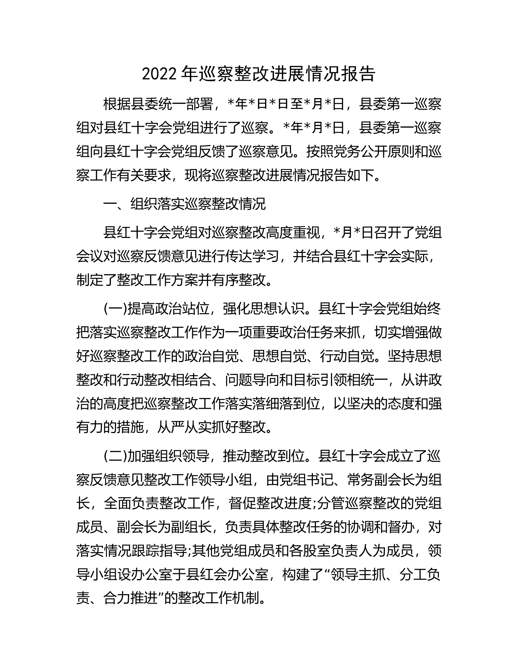 2022年巡察整改进展情况报告.docx 第1页