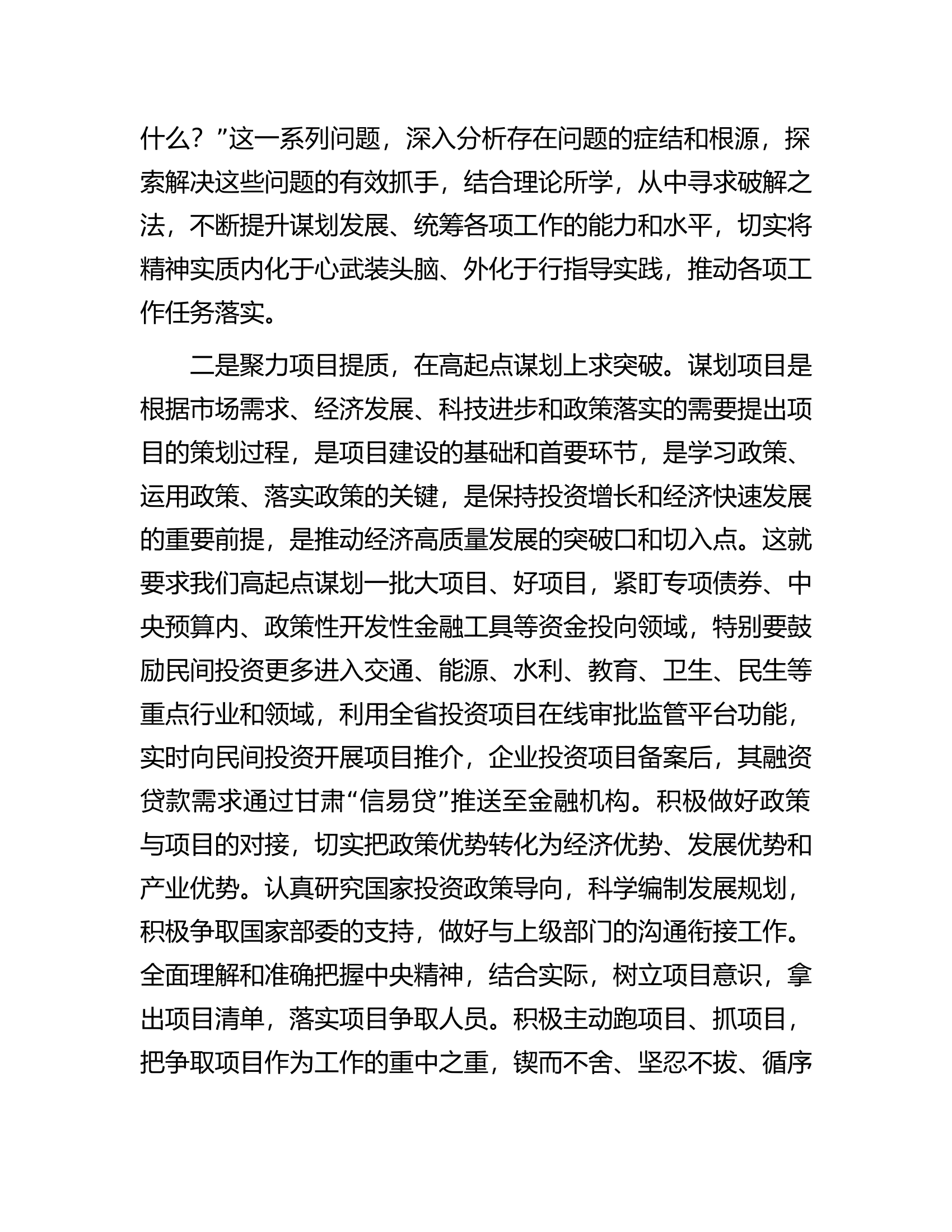 副市长&ldquo;高质量发展，我该谋什么&rdquo;专题研讨发言.docx 第2页