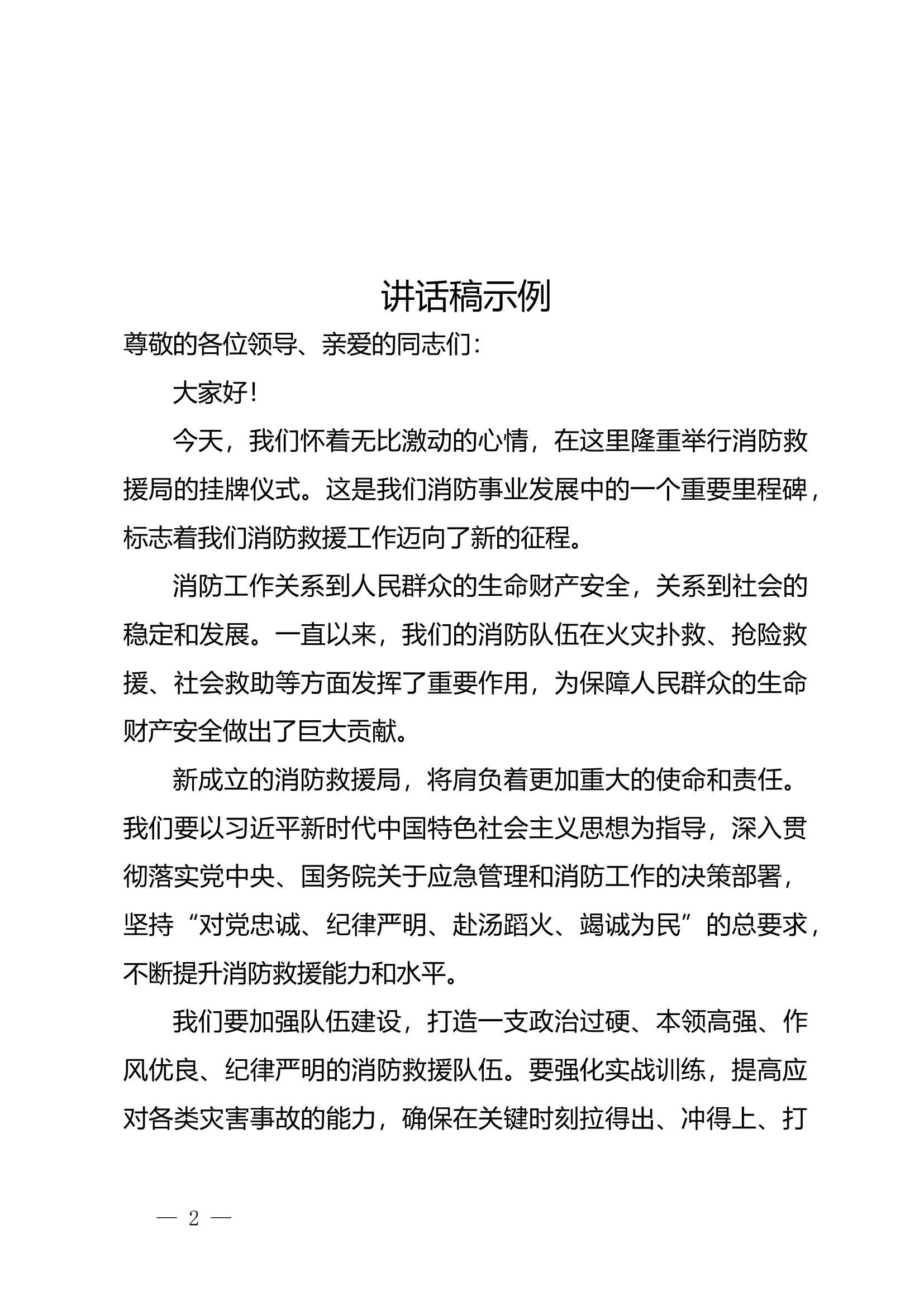 消防救援局挂牌一套材料.docx 第2页