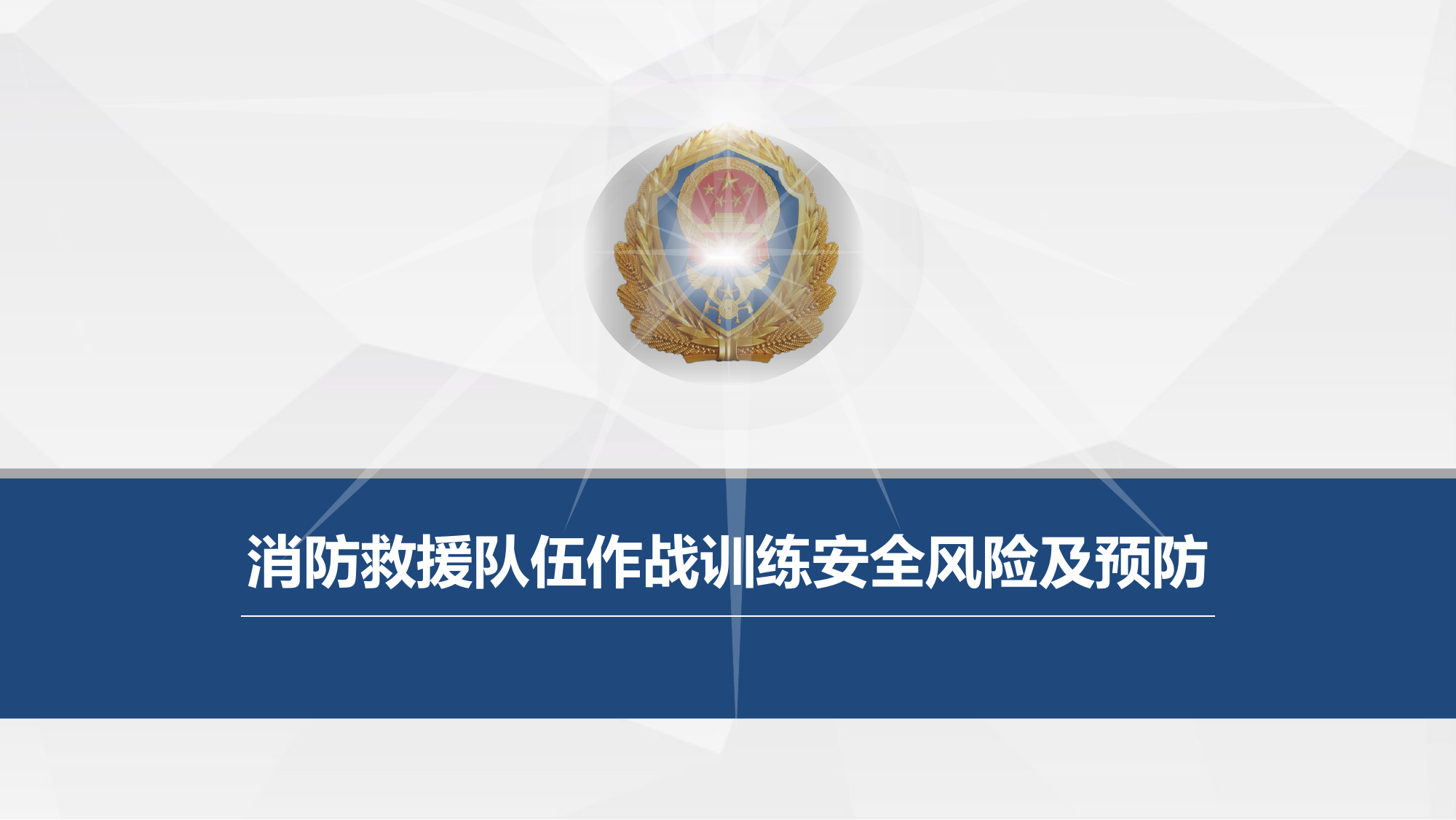 消防救援队伍作战训练安全风险及预防.pptx 第1页