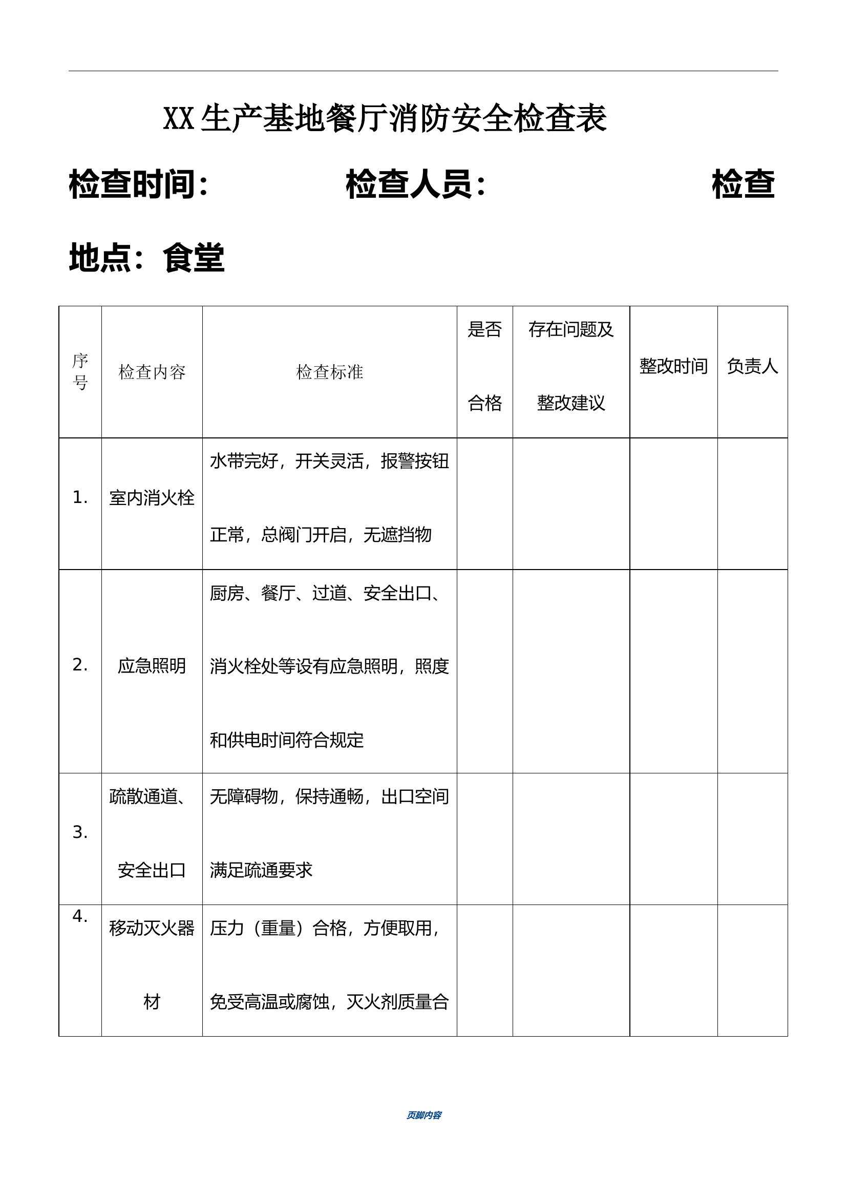 餐厅食堂消防安全检查表.doc 第2页