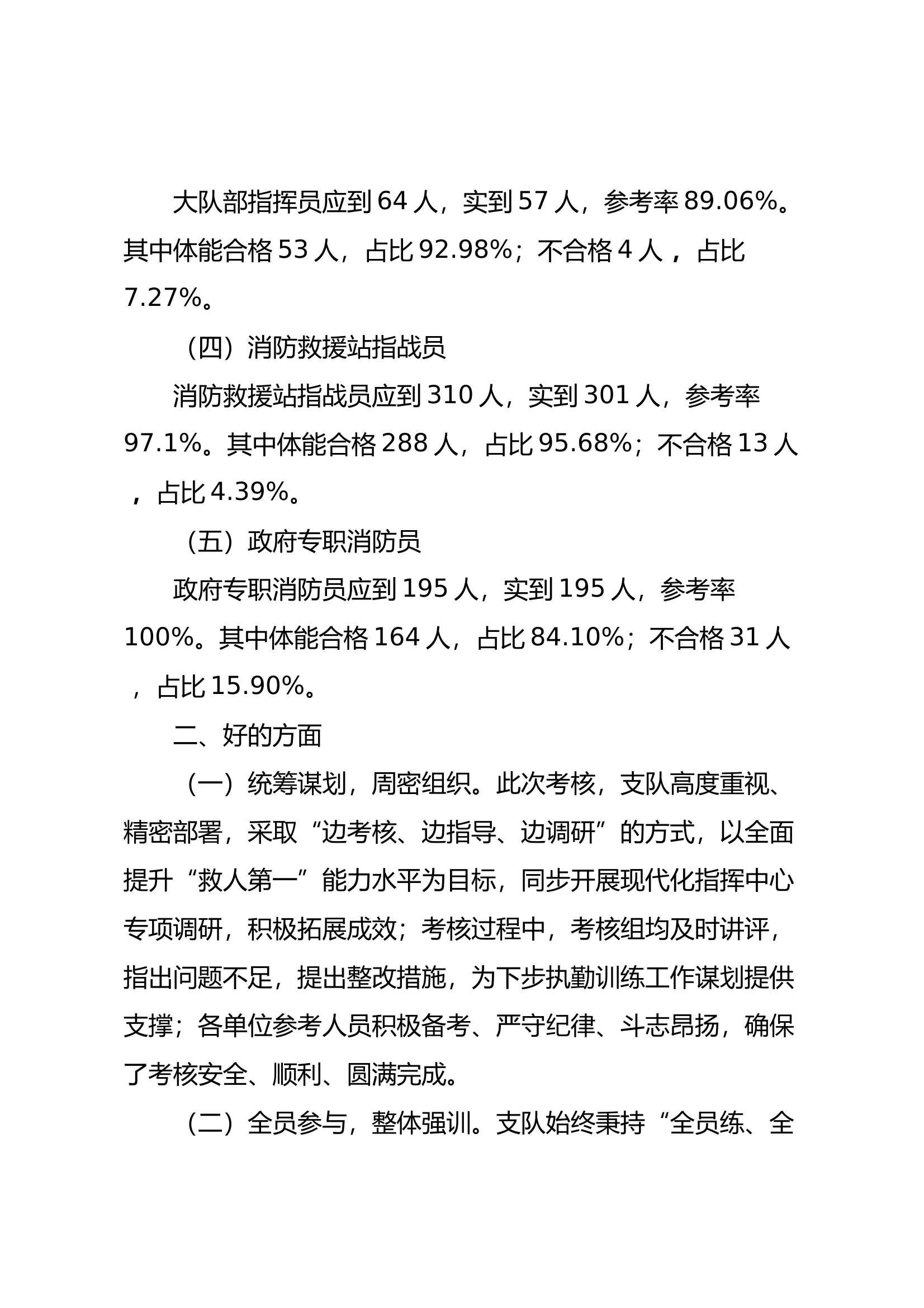 2024年第四季度体能考核情况的通报 第2页