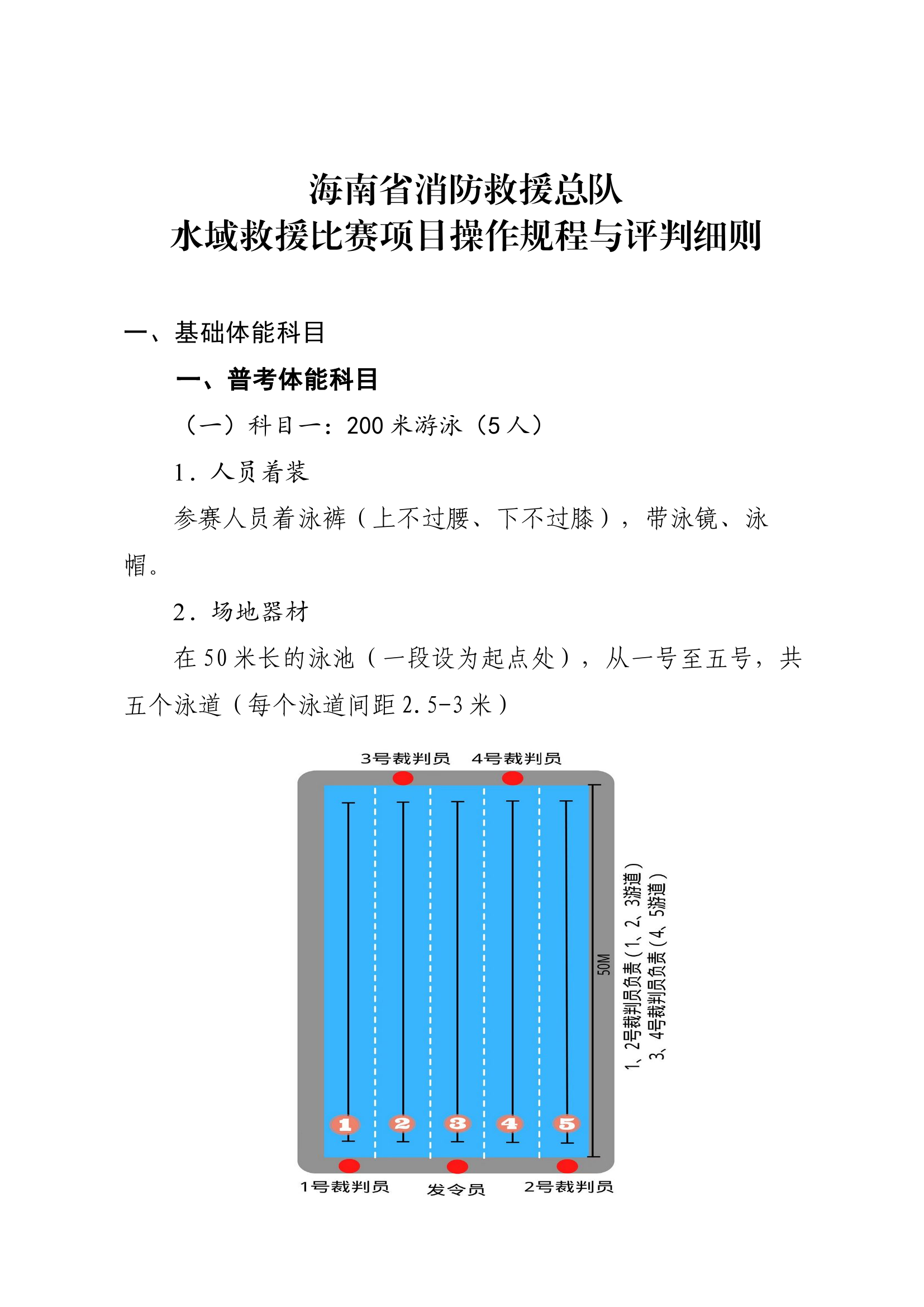 水域救援对抗演练项目操作规程与评判细则（初稿）.docx 第1页