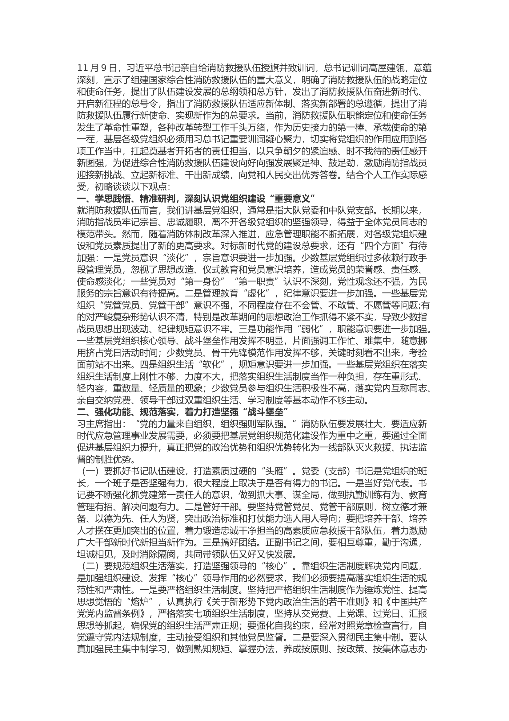 精品：b浅谈加强基层党组织建设在践行习近平总书记训词当中的意义和作用训词五周年.docx 第1页