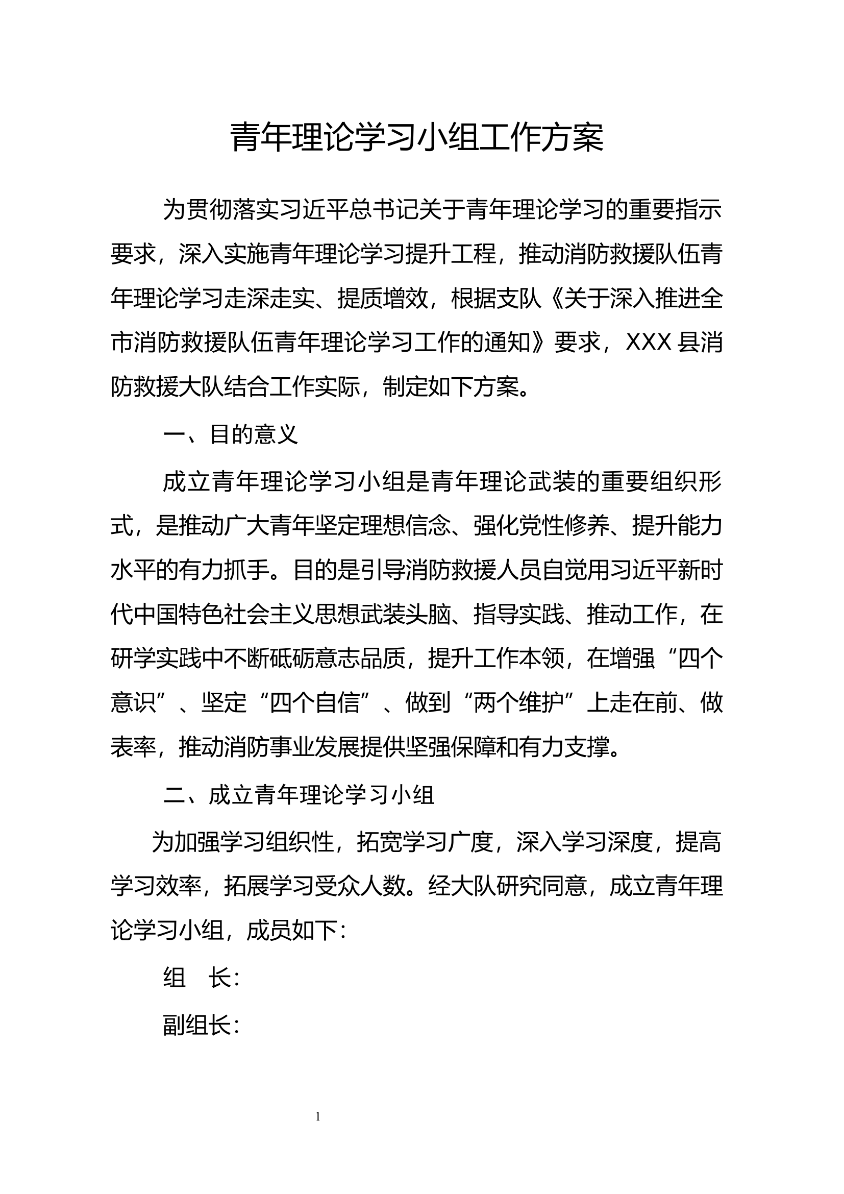 青年理论学习小组工作方案.docx 第1页