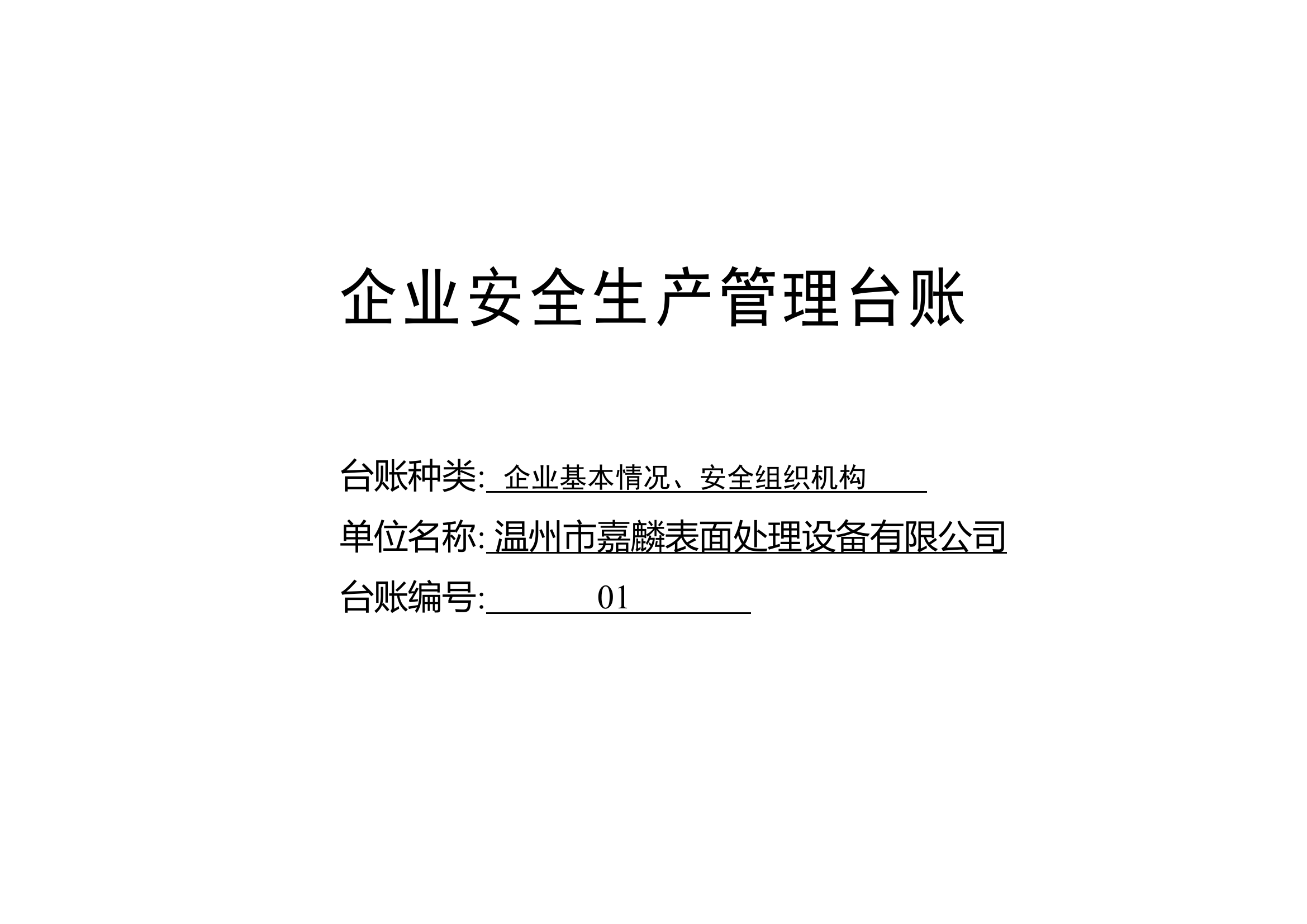 编号01 企业基本情况、安全组织机构台账.docx 第1页