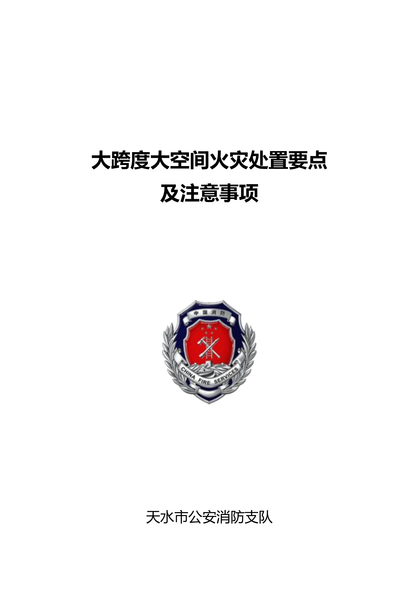 大跨度大空间火灾处置要点及注意事项.docx 第1页