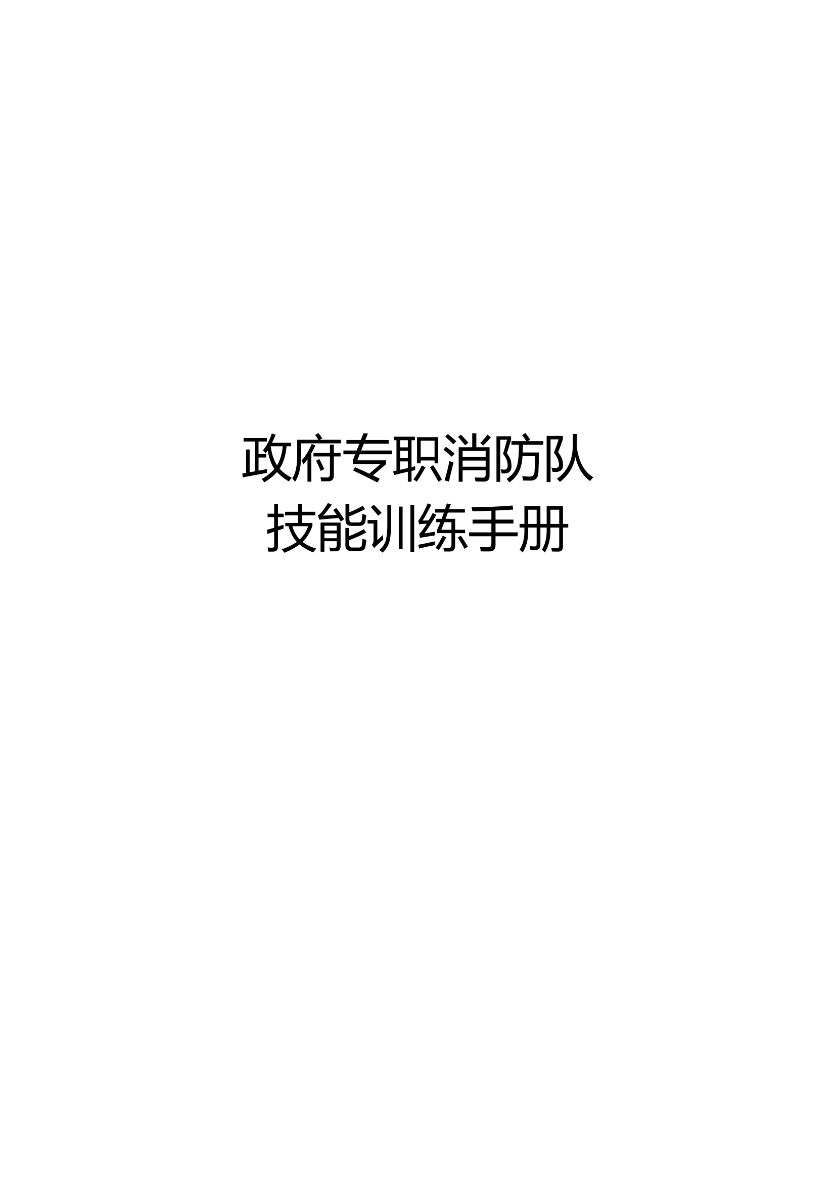 政府专职消防队技能训练手册.docx 第1页