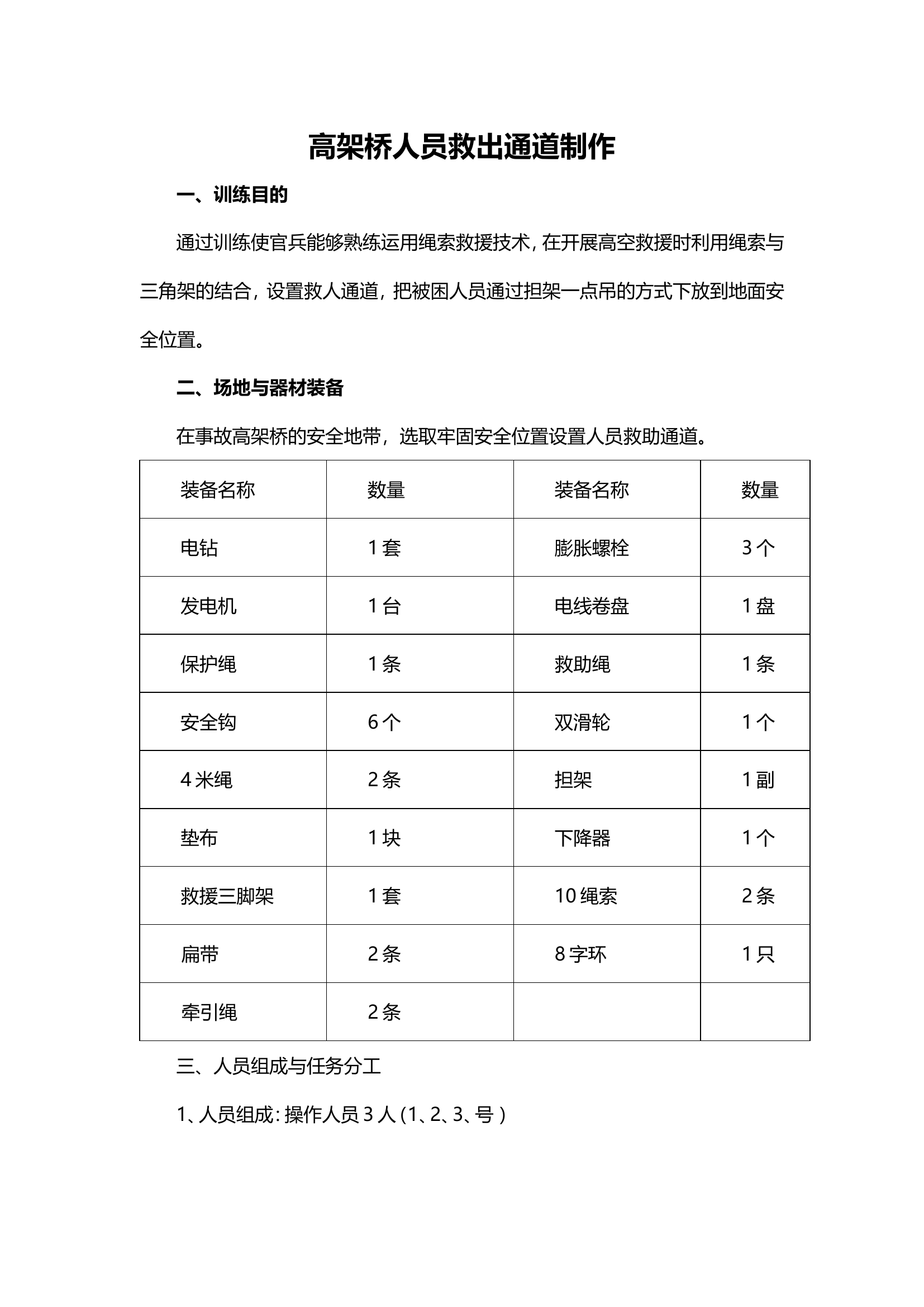 高架桥人员救出通道救援预案.doc 第1页