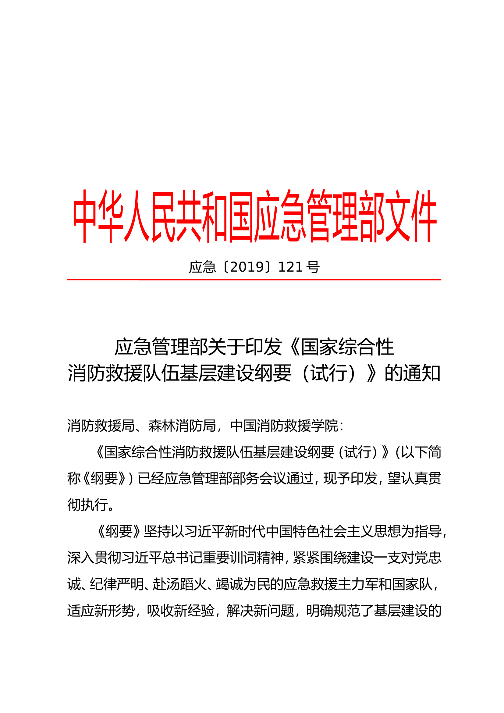 4、国家综合性消防救援队伍基层建设纲要（试行）.doc 第1页