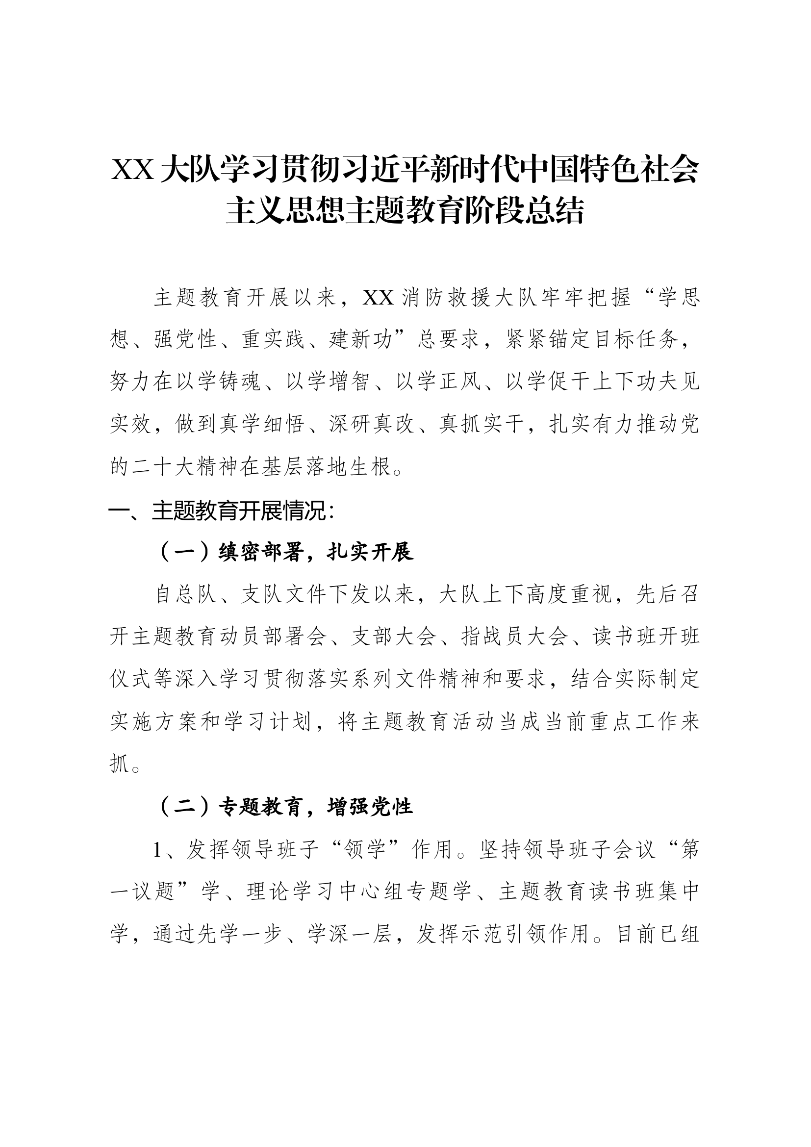 大队主题教育阶段性总结.docx 第1页