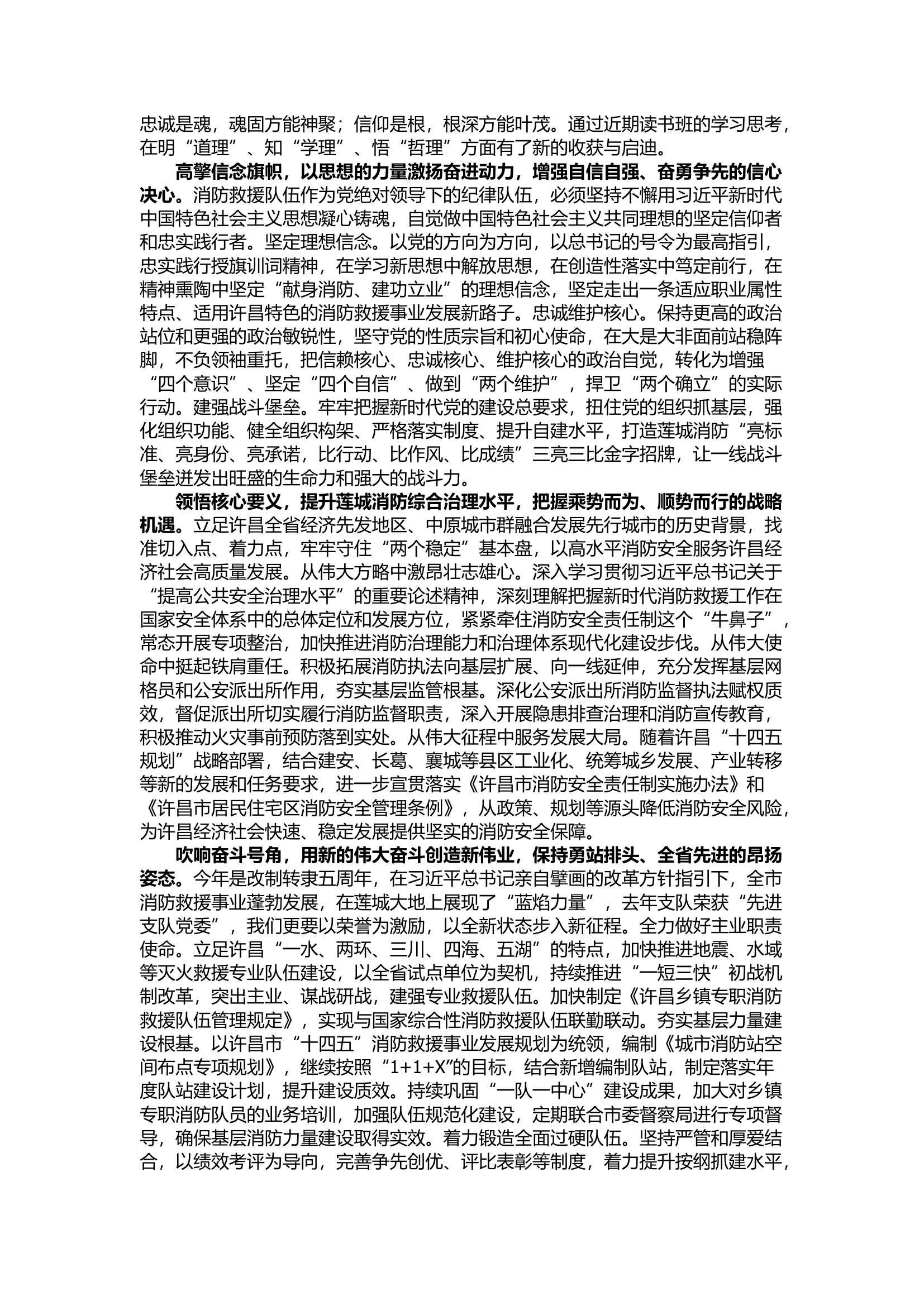 精品：d主题教育笃信笃行常学常新 明理明心常悟常进 奋力开拓许昌消防救援事业高质量发展新进程.docx 第1页