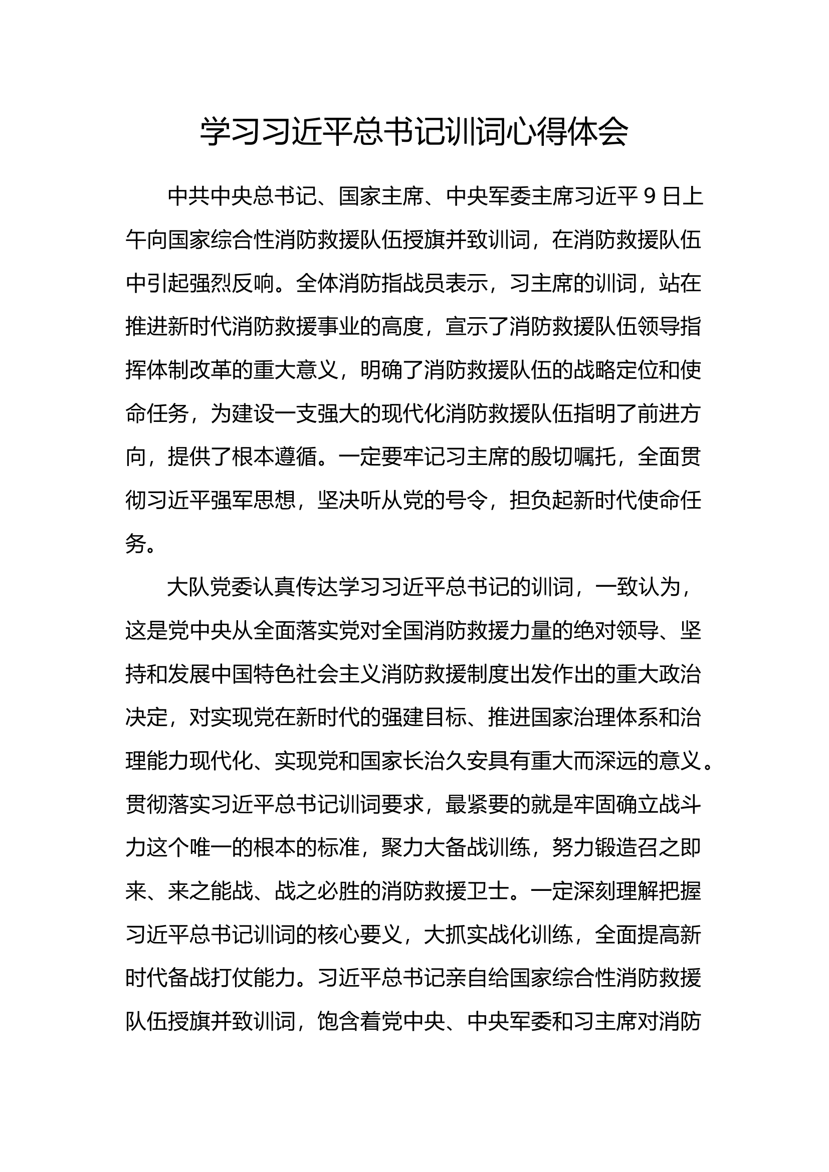 学习习主席训词精神心得体会 (4).docx 第1页