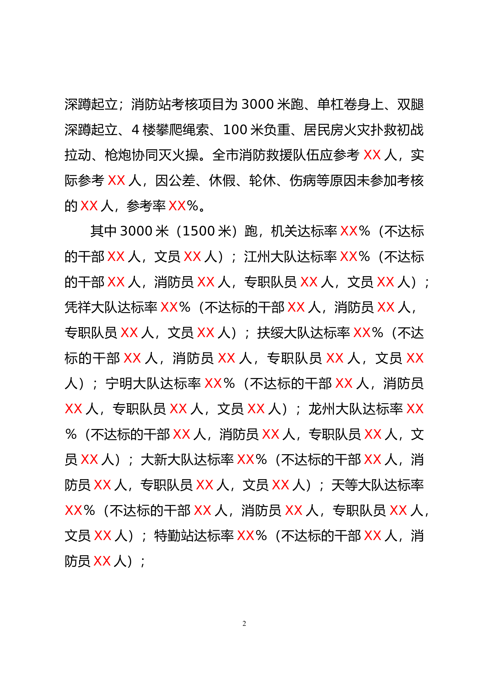 XX市消防救援支队十二月份作战训练和安全形势分析材料.doc 第2页