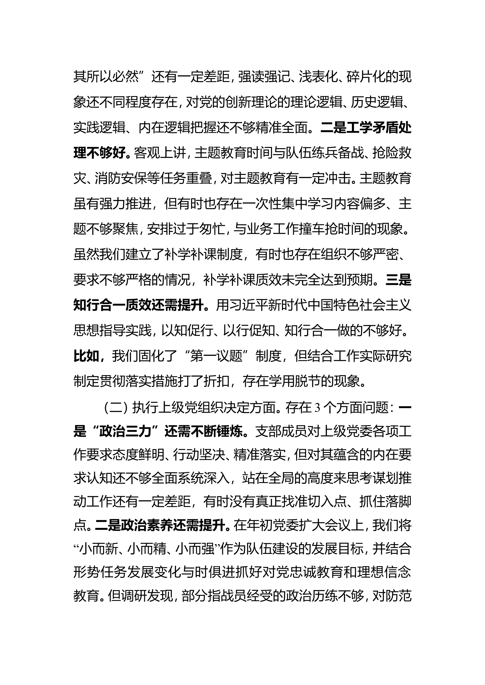 东新路特勤站党支部主题教育专题组织生活会发言材料.doc 第2页