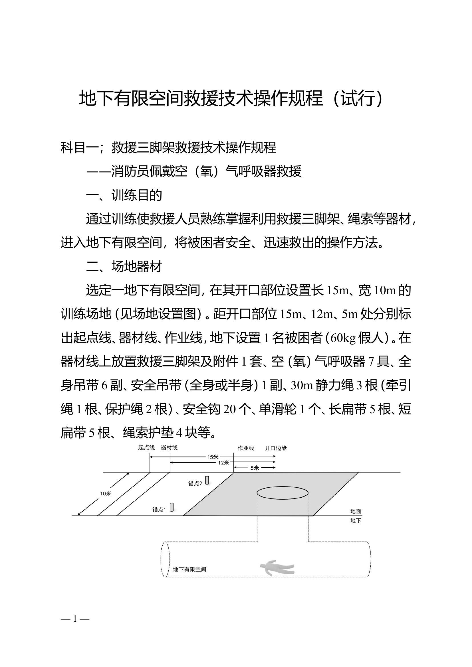 有限空间救援技术操作规程.doc 第1页