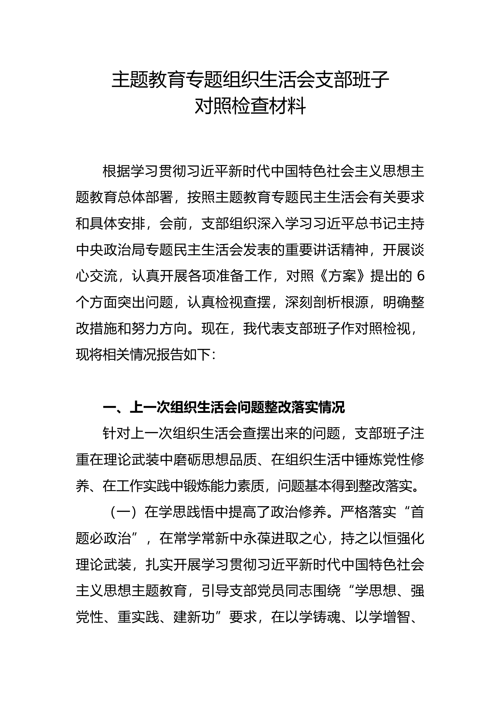 支部班子对照检查材料.docx 第1页