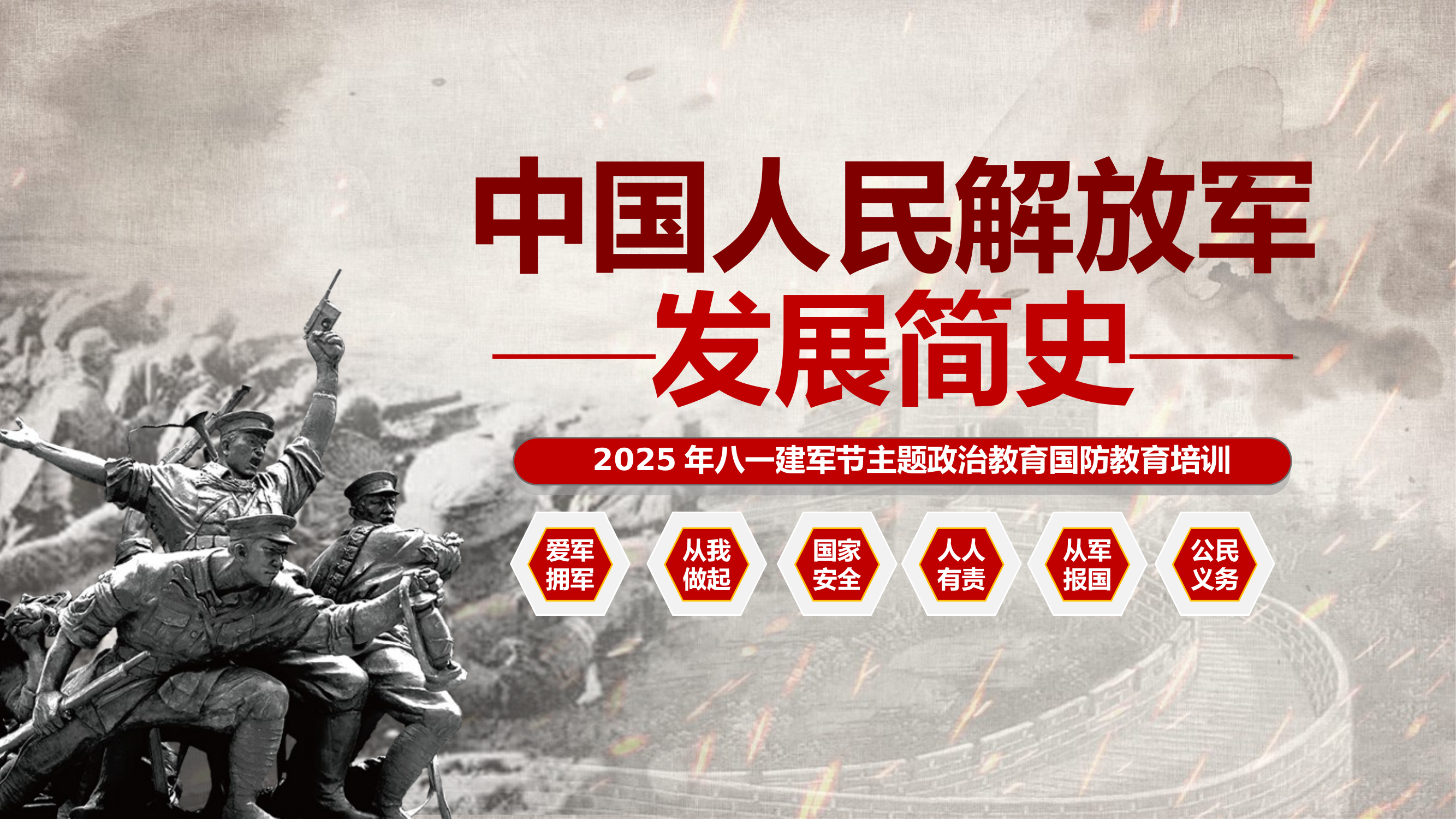 2025年八一建军节主题政治教育国防教育培训 第1页