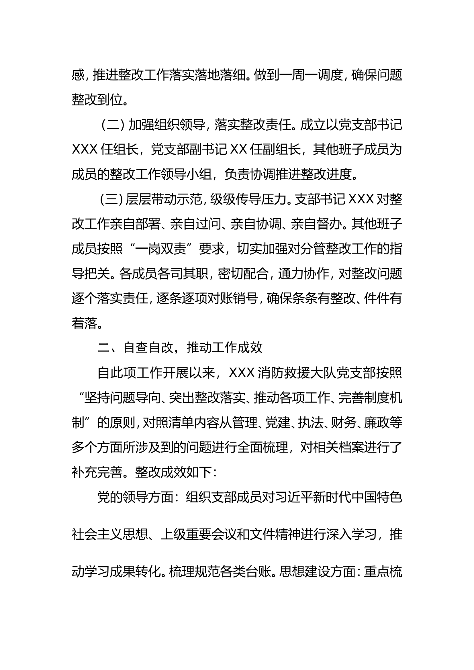 XXX消防救援大队支部委员会巡视整改情况报告.doc 第2页