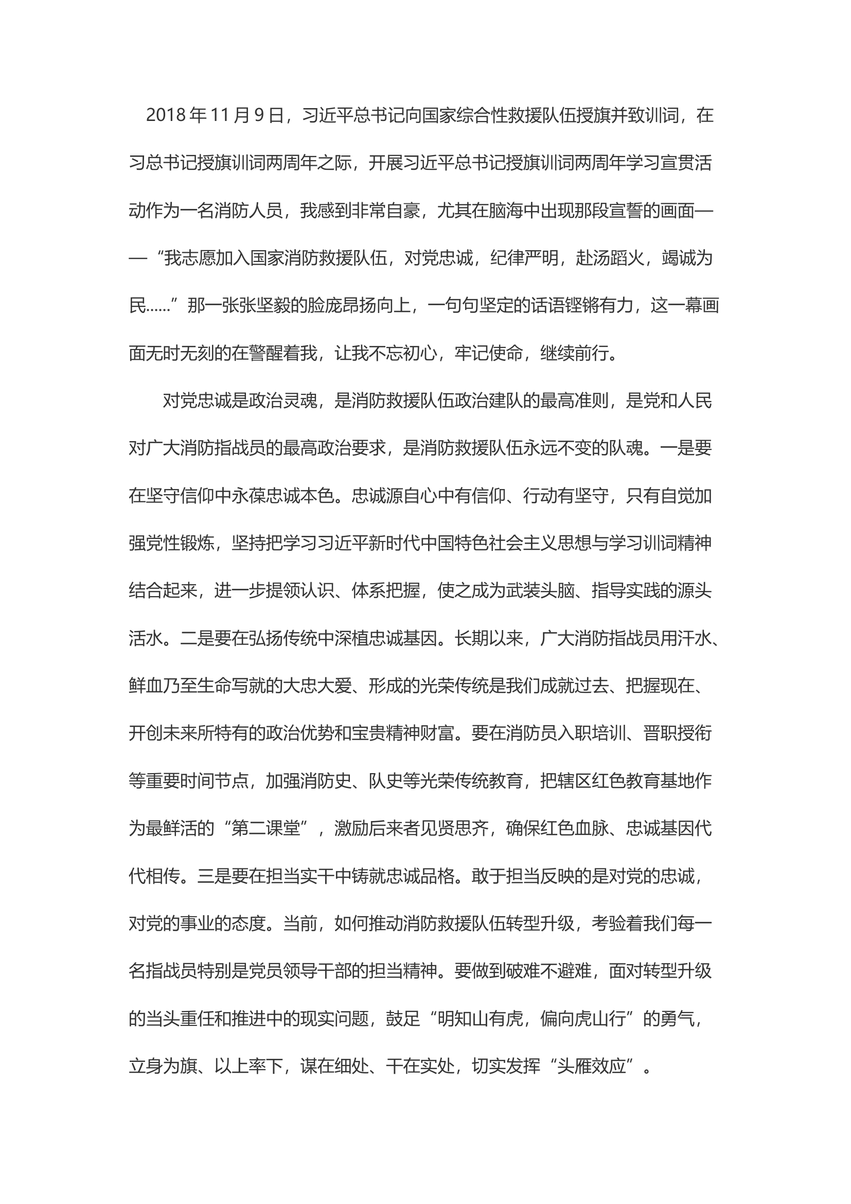 精品：d全心全意践行训词精神 全力以赴再立新功.docx 第1页