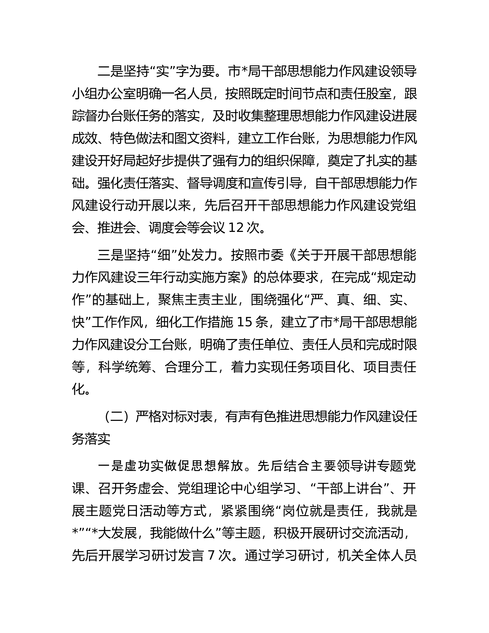 2023年某局关于干部思想能力作风建设工作开展情况的报告.docx 第2页