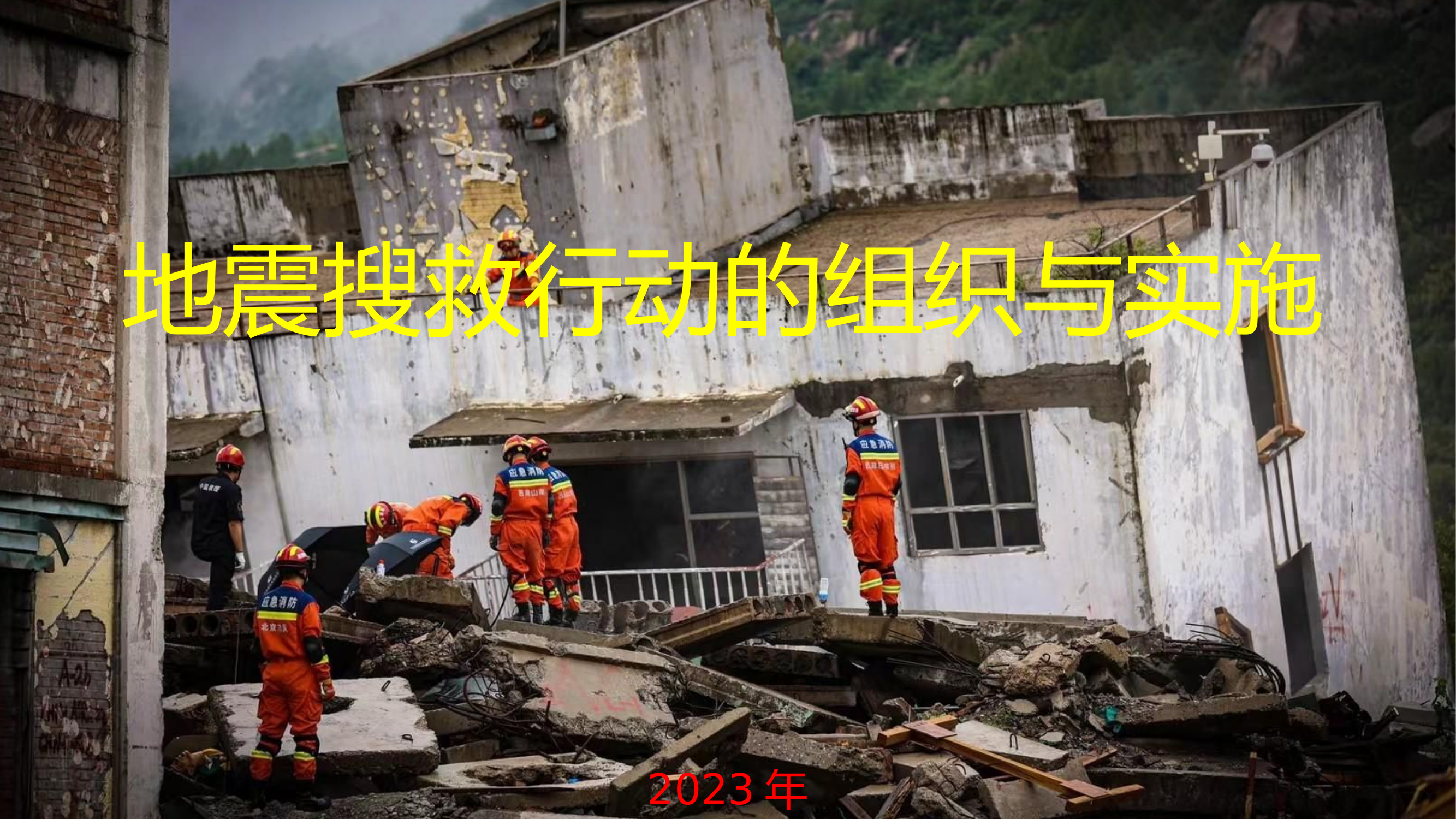 地震搜救行动的组织与实施.pptx 第1页