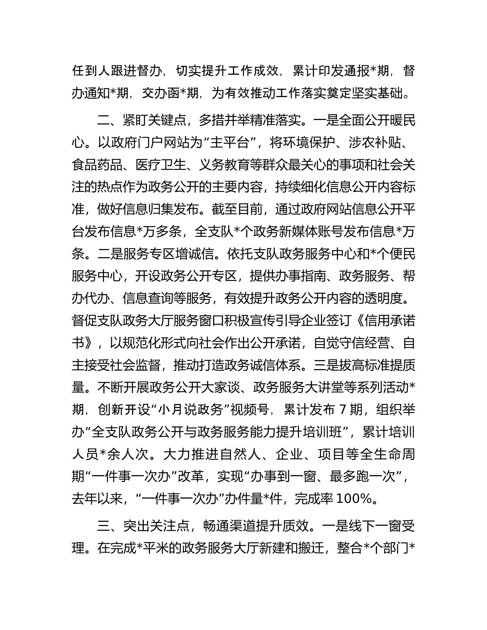 支队推进政务公开优化营商环境情况汇报.......docx 第2页