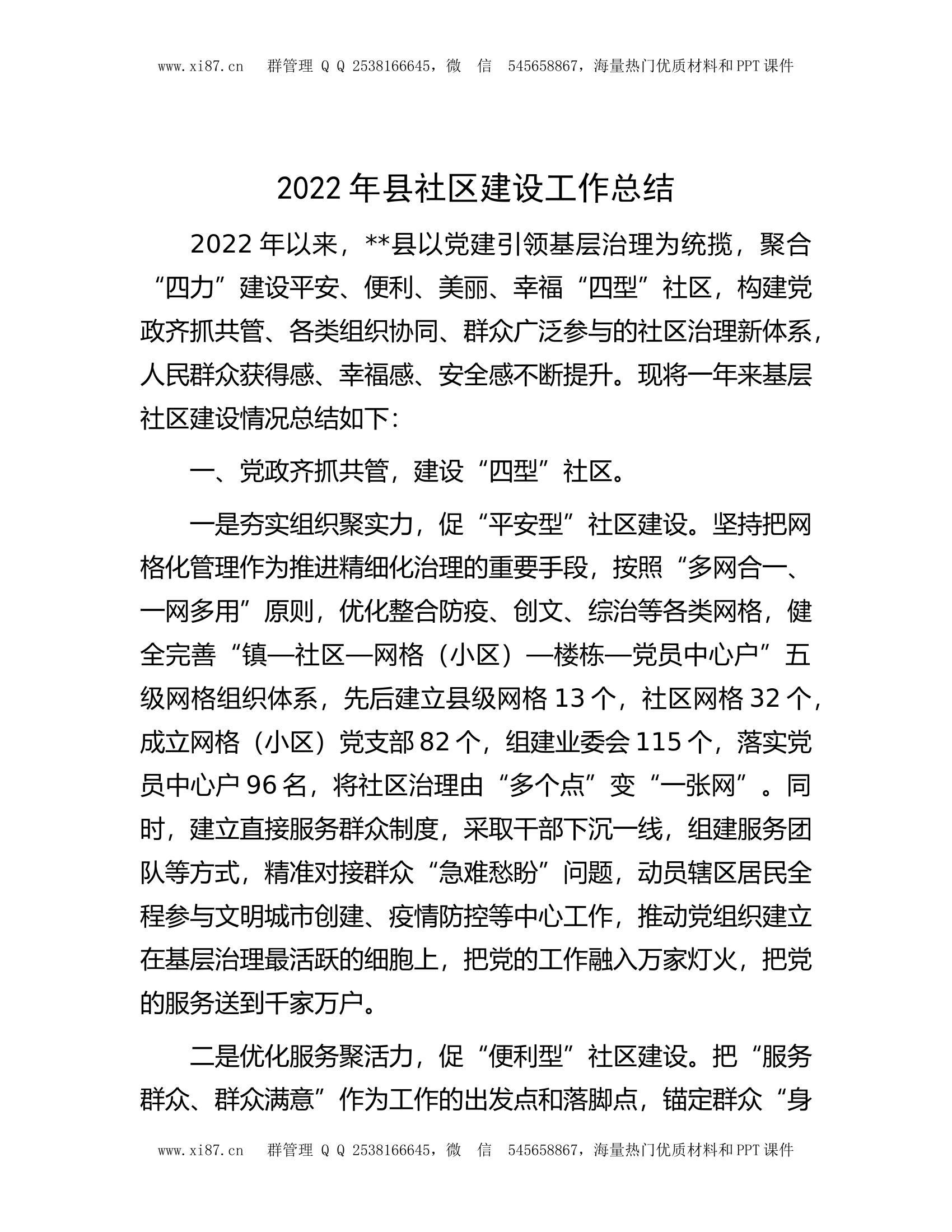 2022年县社区建设工作总结.docx 第1页