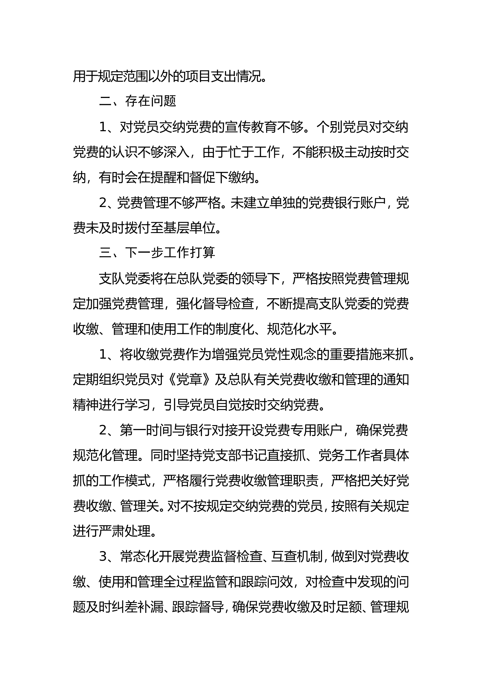 XX支队党费工作自查情况报告.doc 第2页