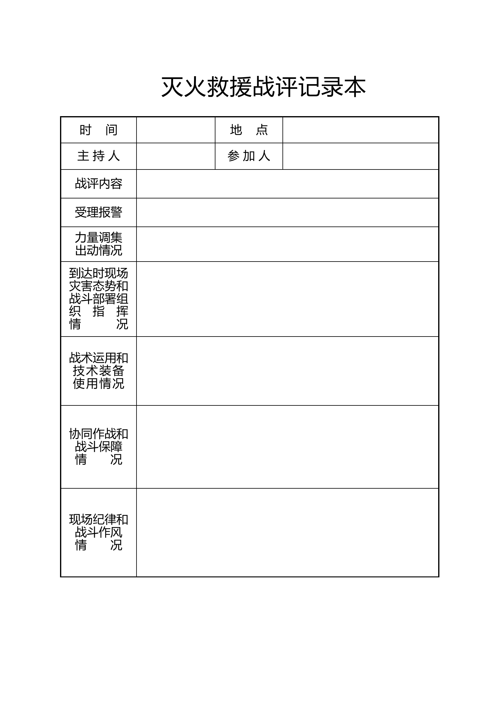 灭火救援战评记录本.doc 第2页