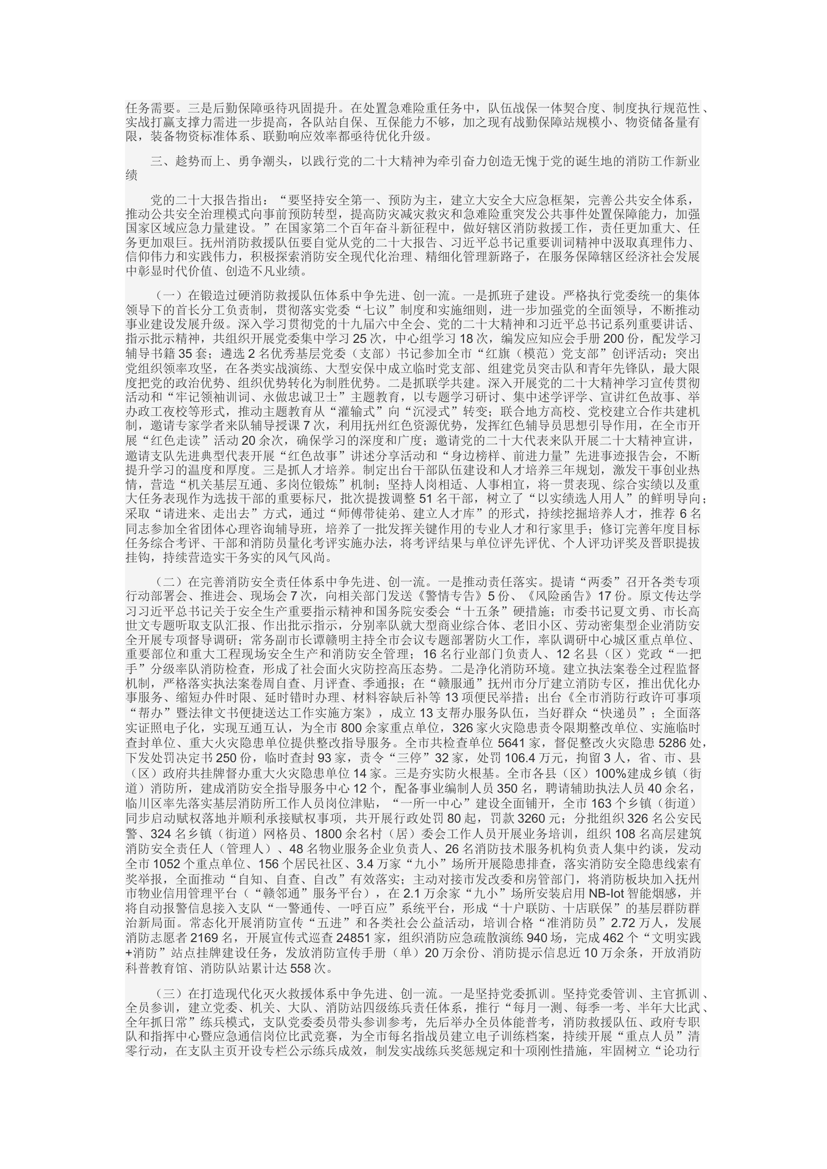 精品：c学思践悟 笃行不怠 以党的二十大精神推动消防救援体系高质量发展.docx 第2页